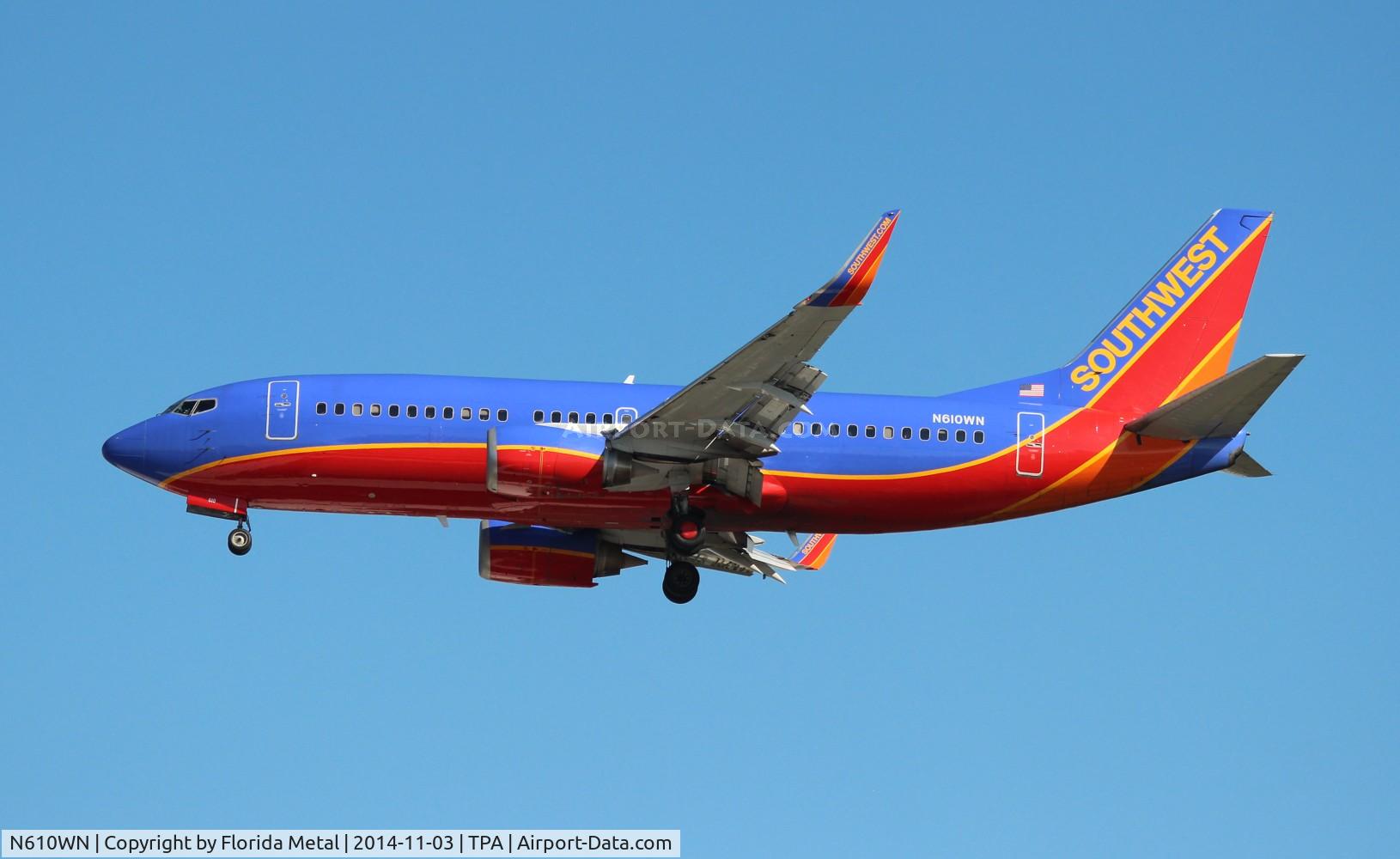 N610WN, 1995 Boeing 737-3H4 C/N 27696, Southwest