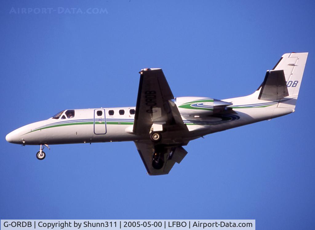 G-ORDB, 2002 Cessna 550 Citation Bravo C/N 550-1042, Landing rwy 32L