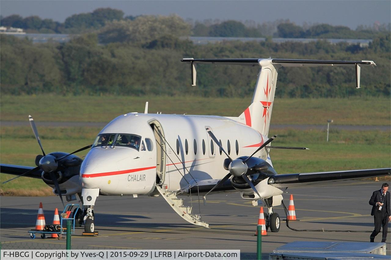 F-HBCG, 1993 Beech 1900D C/N UE-70, Beech 1900D, Parking area, Brest-Guipavas Regional Airport (LFRB-BES)