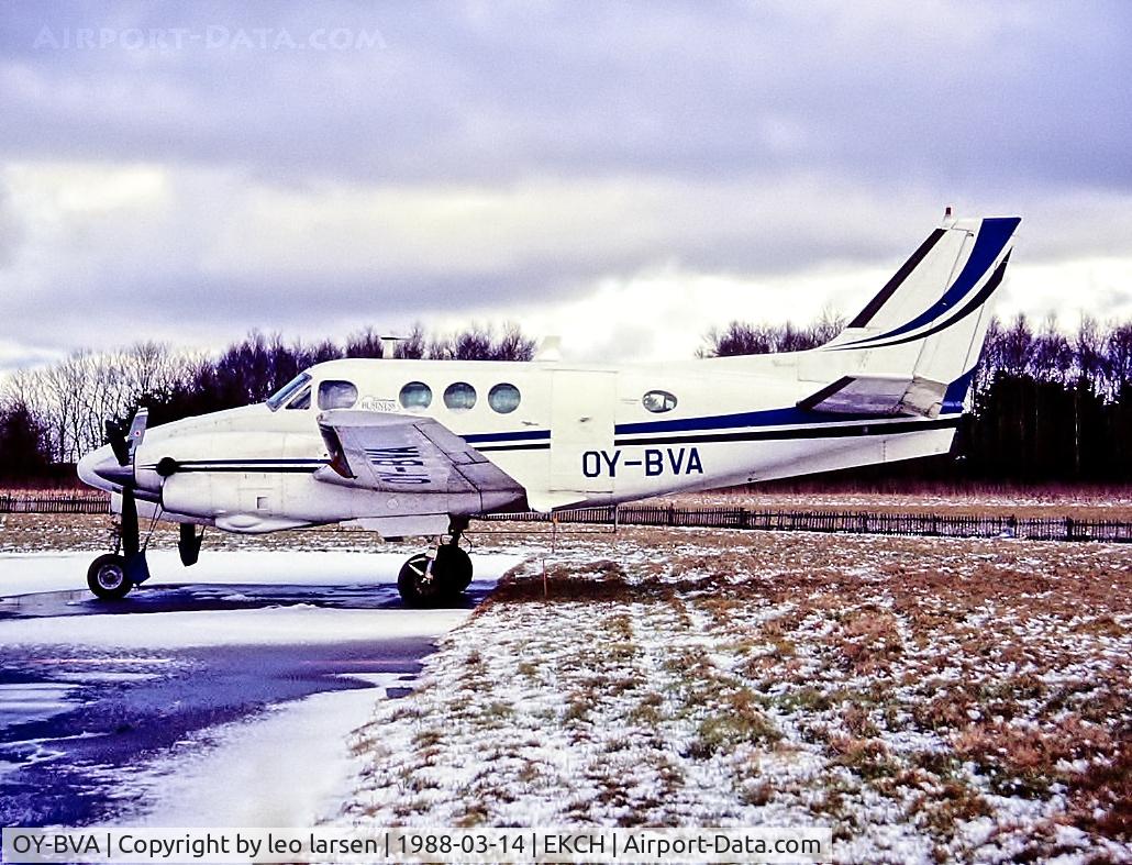 OY-BVA, 1965 Beech 90 King Air C/N LJ-68, Copenhagen 14.3.88