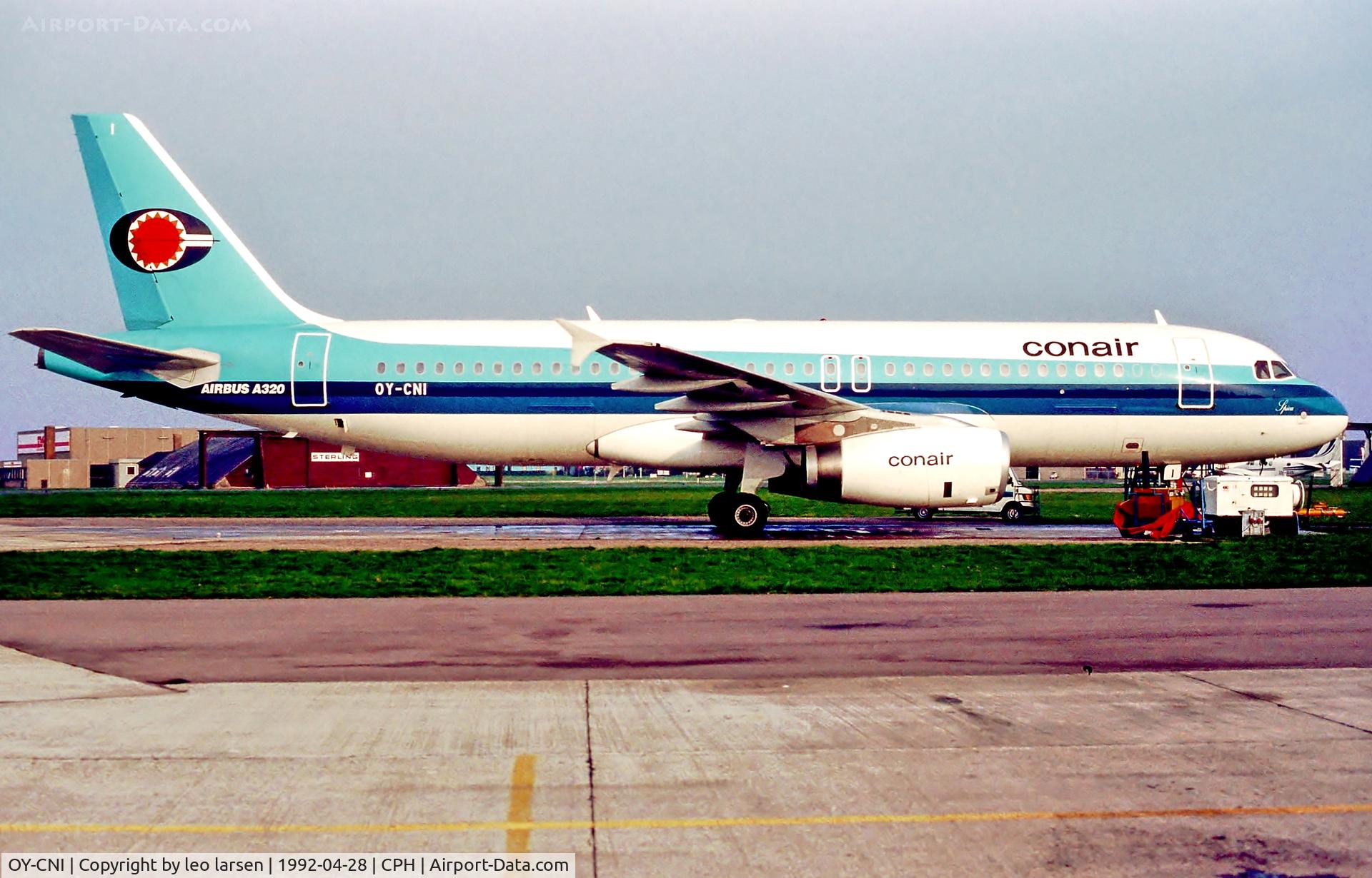 OY-CNI, 1991 Airbus A320-231 C/N 193, Copenhagen 28.4.92