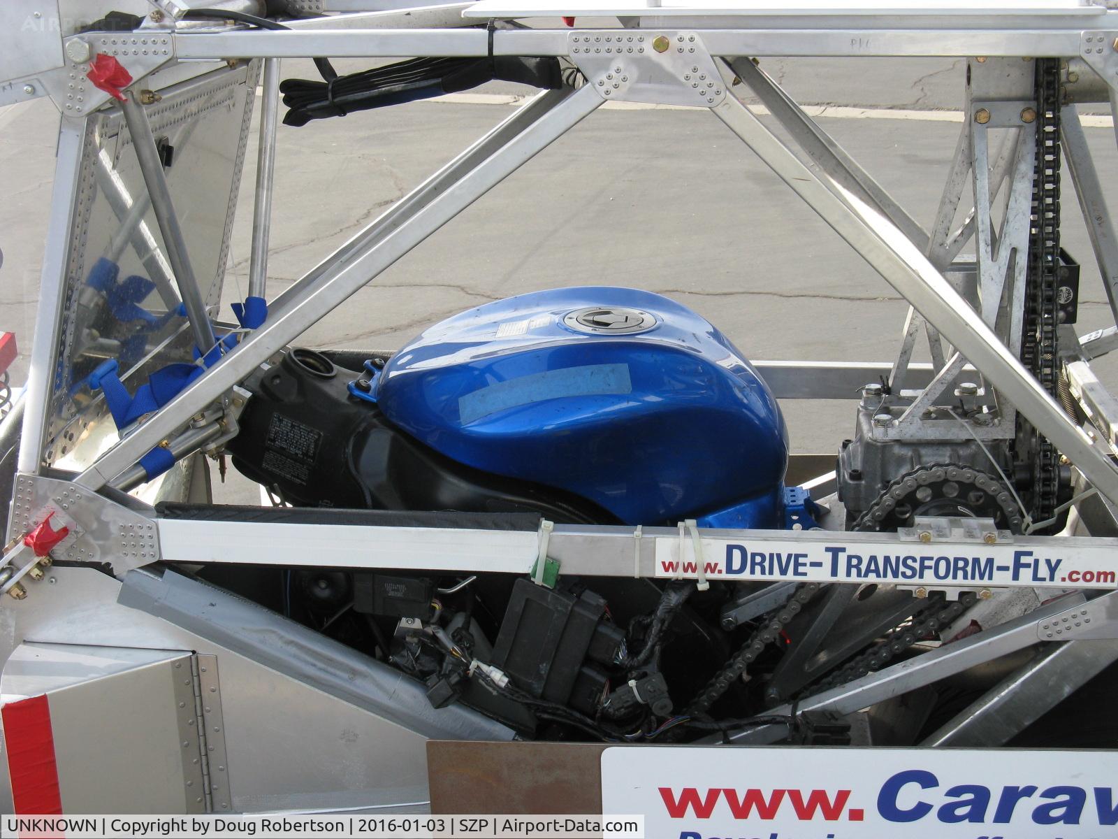 UNKNOWN, Miscellaneous Various C/N unknown, Caravella Aerospace CARAVELLAIR Roadable Aircraft prototype, 100 Hp 4 cylinder pusher engine, fuel tank