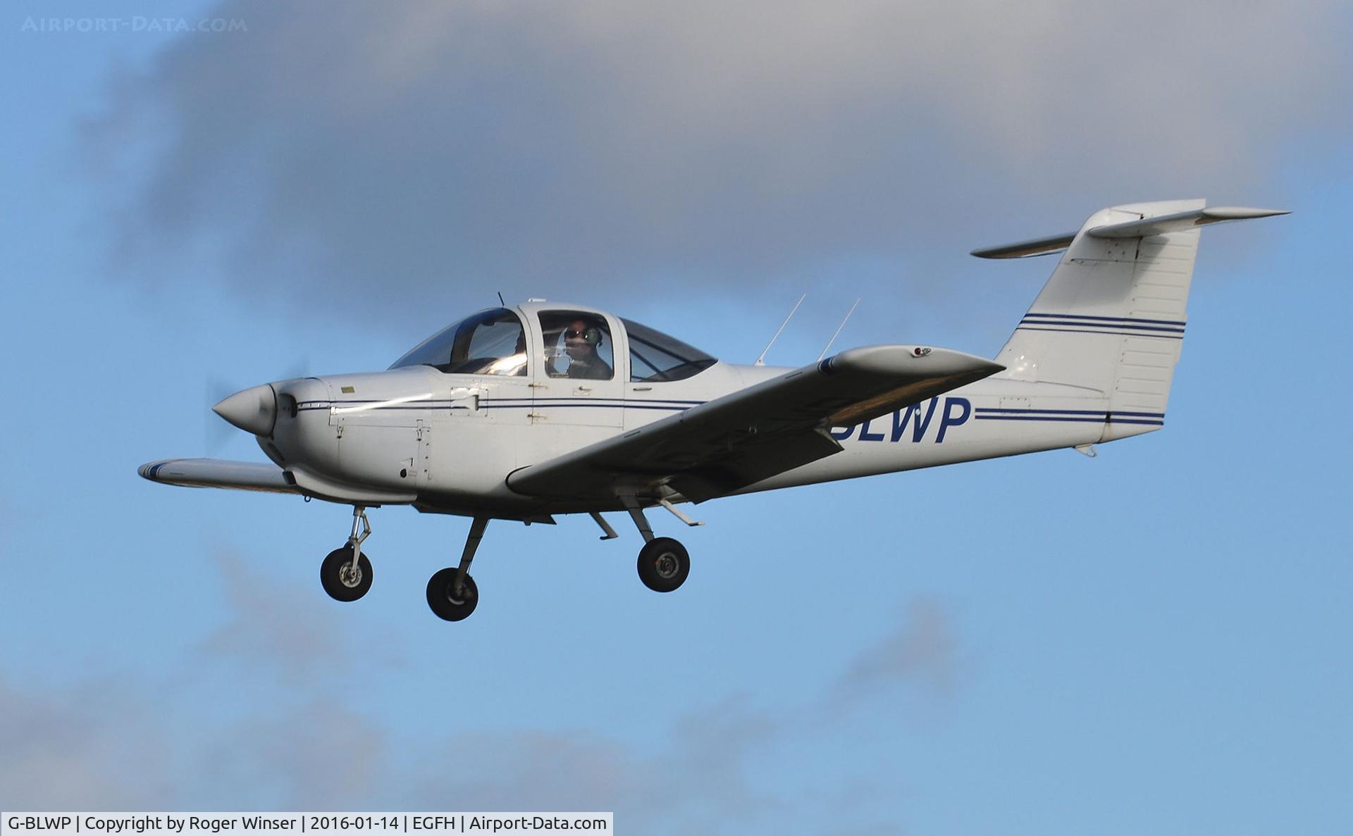 G-BLWP, 1978 Piper PA-38-112 Tomahawk Tomahawk C/N 38-78A0367, Resident Tomahawk operated by Cambrian Flying Club on finals Runway 28.