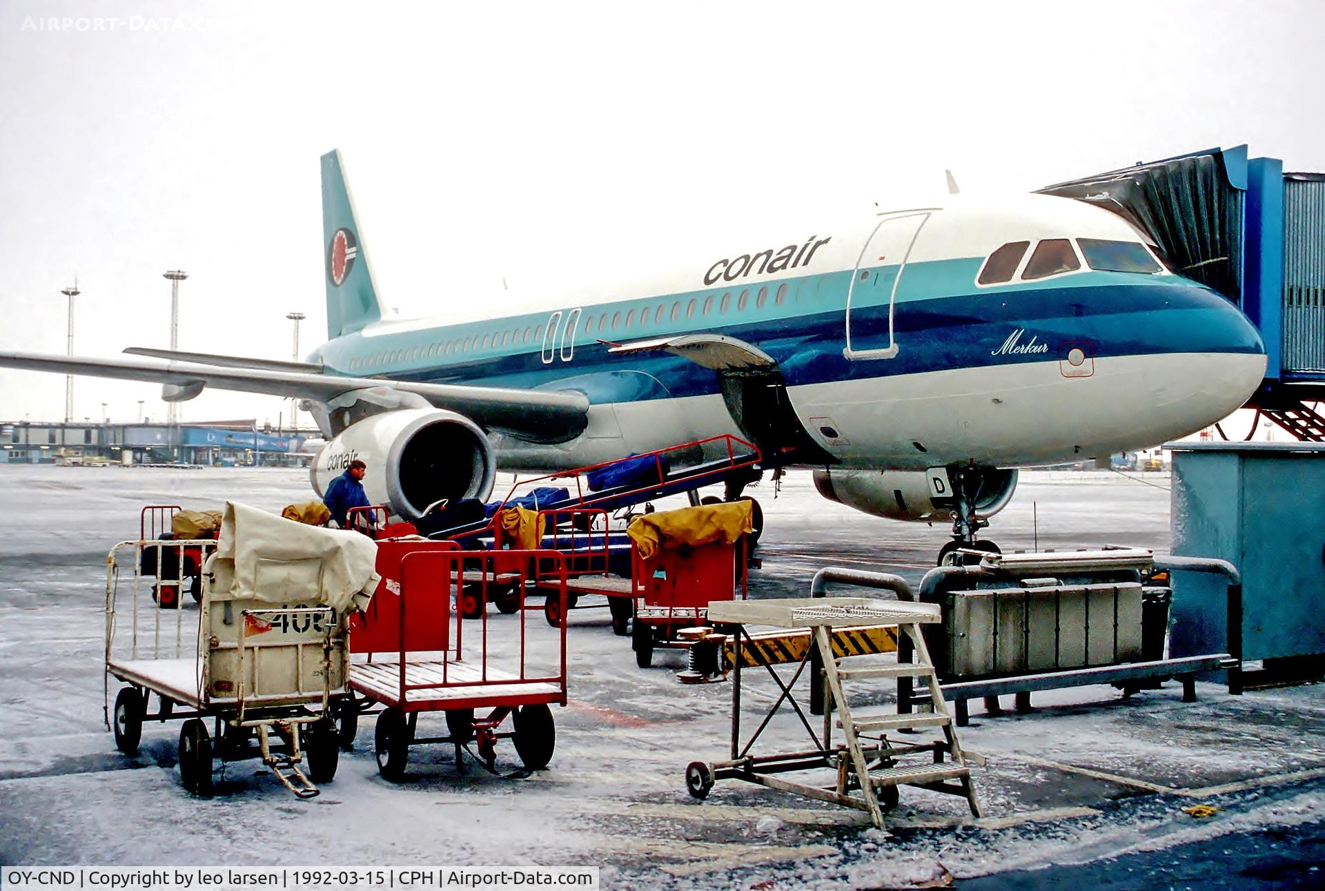 OY-CND, 1991 Airbus A320-231 C/N 163, Copenhagen 15.3.92