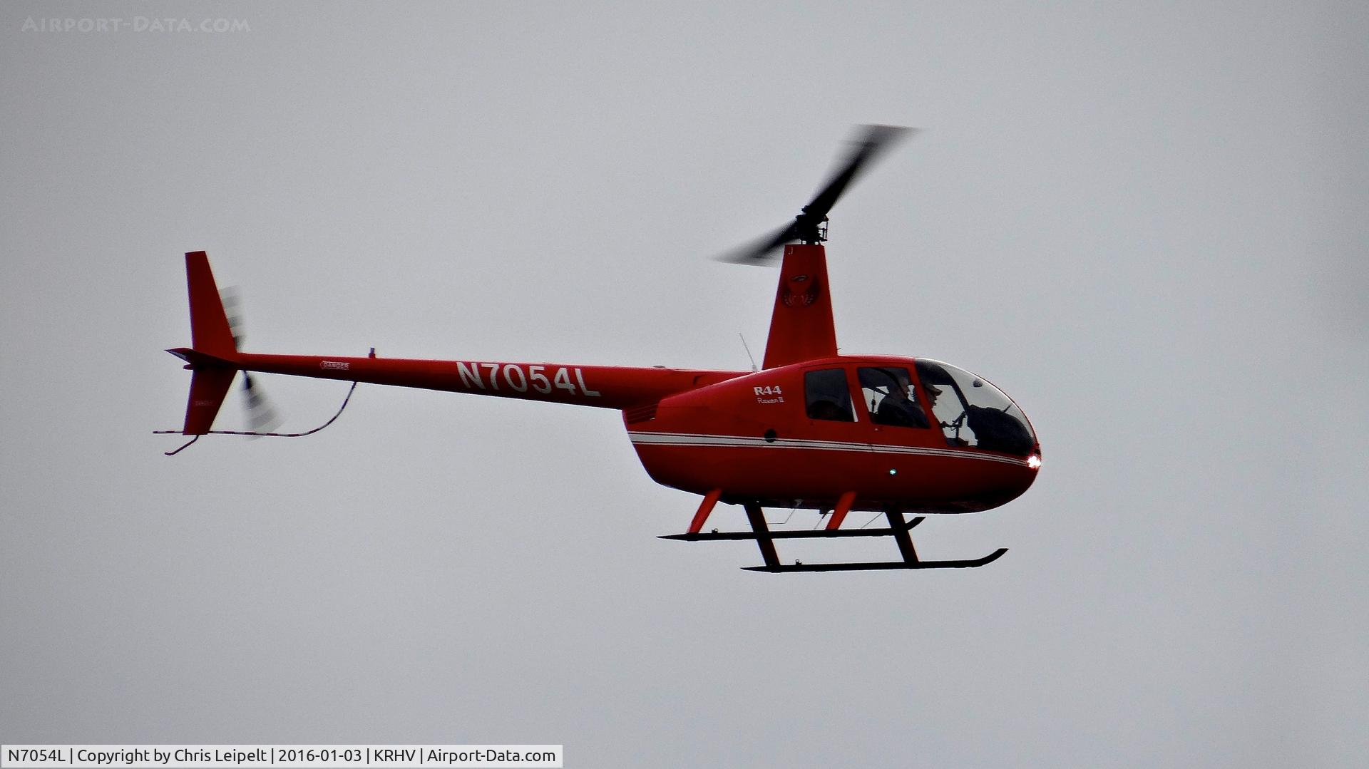 N7054L, 2013 Robinson R44 II C/N 13545, Wings and Wheels LLC (Palo Alto, California) 2013 Robinson R44 flying patterns around Reid Hillview Airport, San Jose, CA.