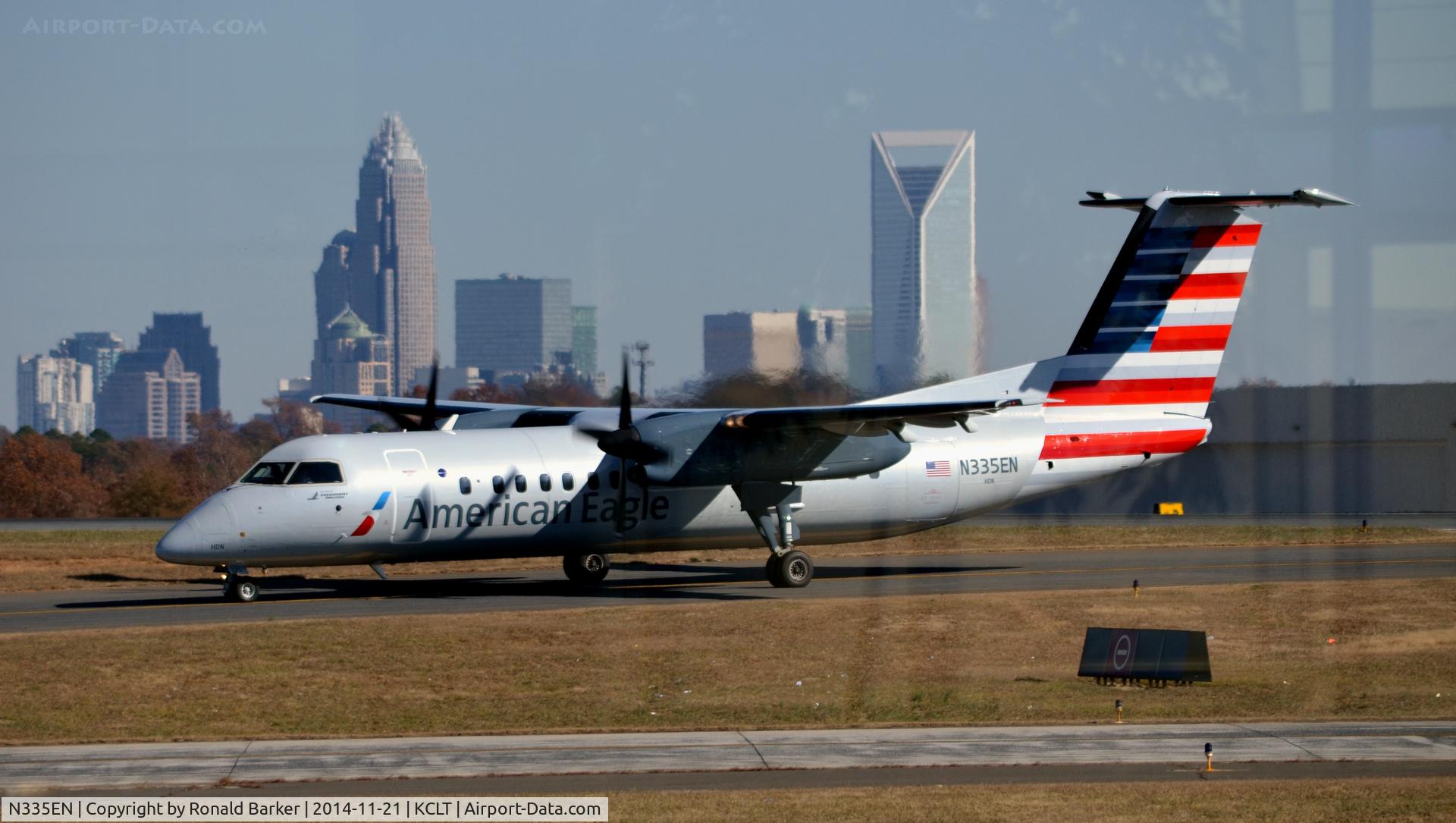 N335EN, 1994 De Havilland Canada DHC-8-311 Dash 8 C/N 375, At the gate CLT