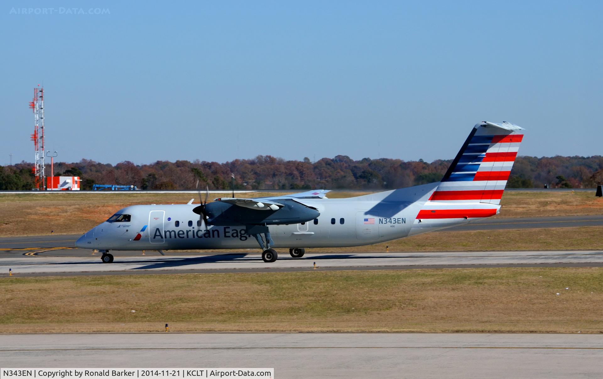 N343EN, 1992 De Havilland Canada DHC-8-311 Dash 8 C/N 340, Taxi CLT