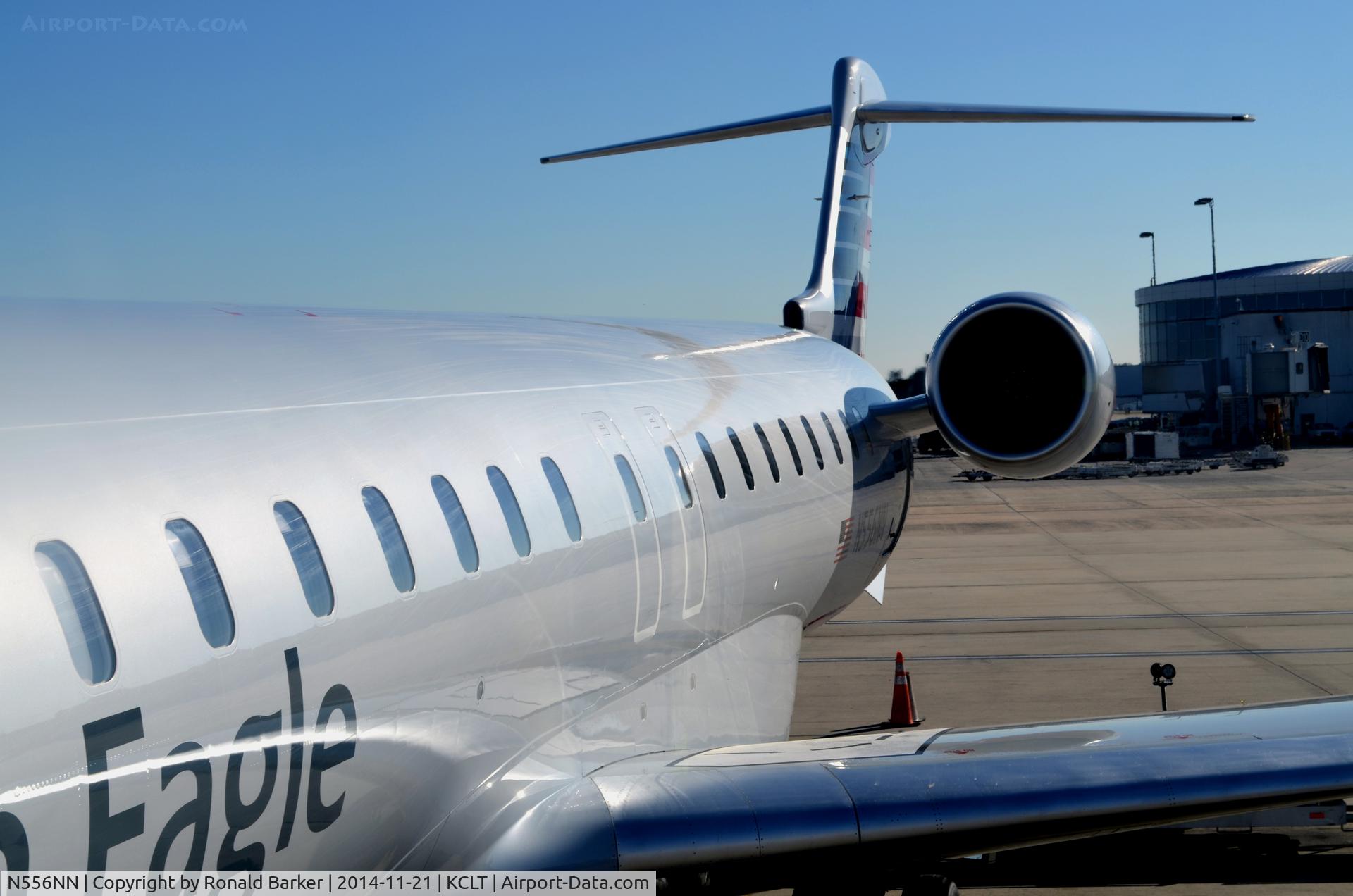 N556NN, 2014 Bombardier CRJ-900 (CL-600-2D24) C/N 15339, At the gate CLT