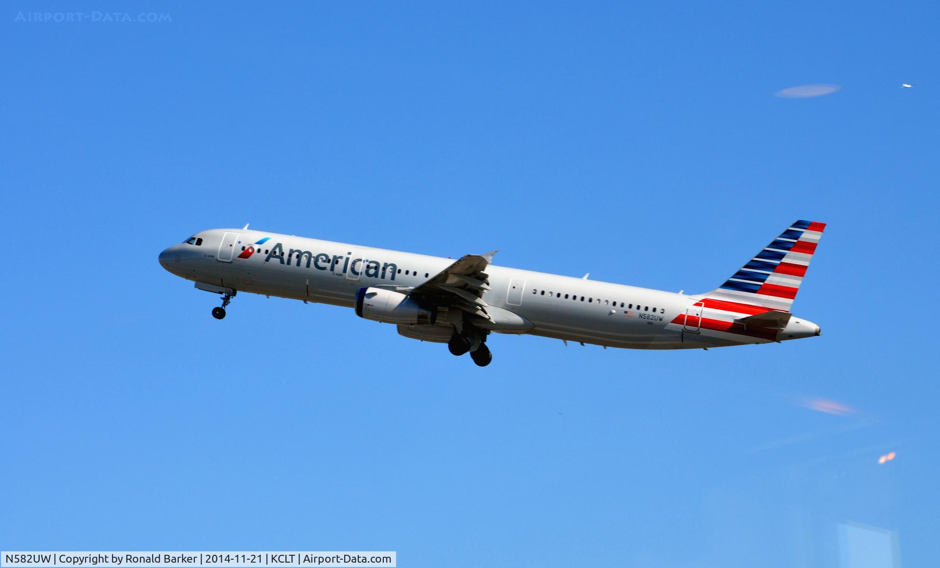 N582UW, 2014 Airbus A321-231 C/N 6175, Departure CLT