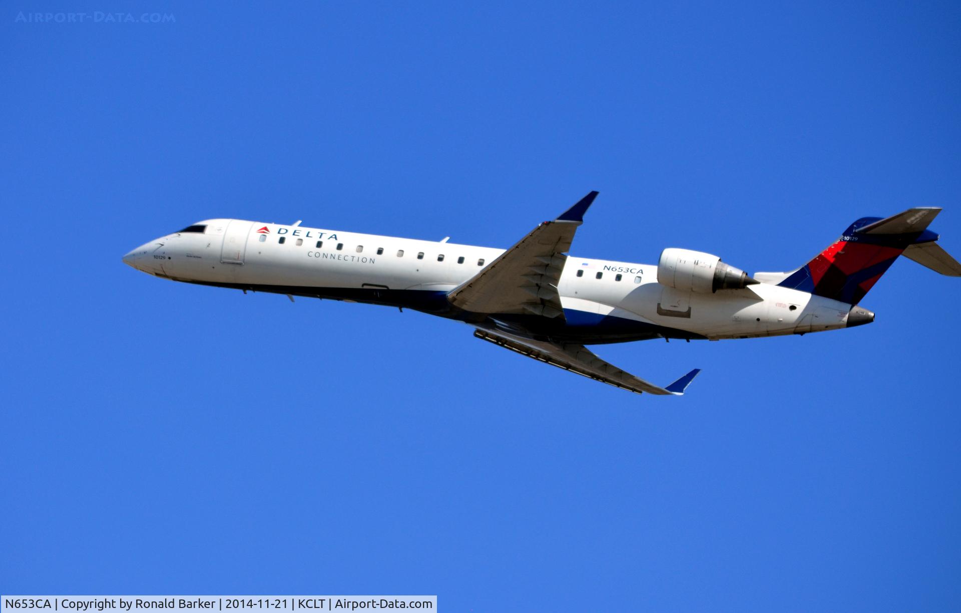 N653CA, 2003 Bombardier CRJ-700 (CL-600-2C10) Regional Jet C/N 10129, Departure CLT