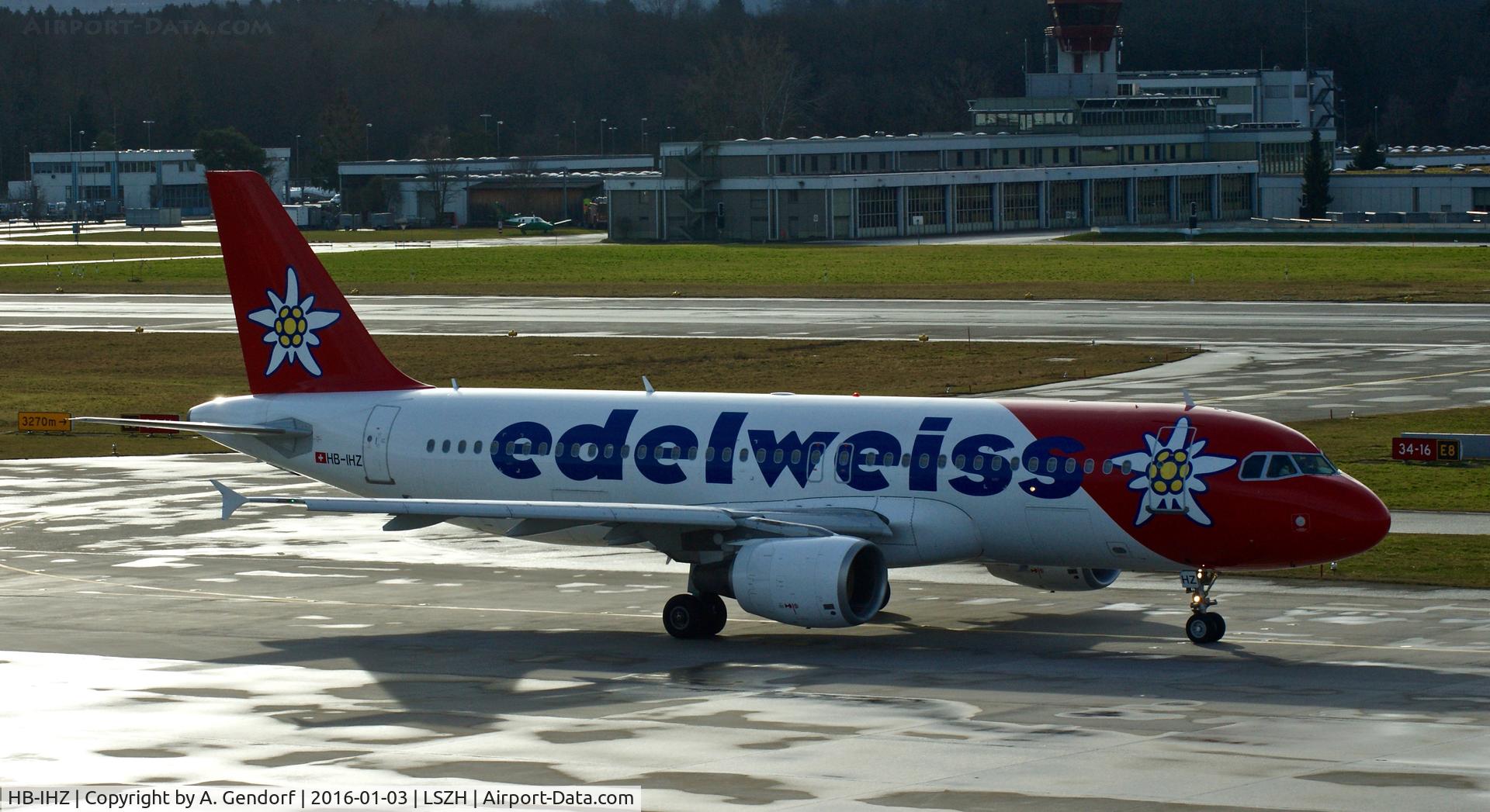 HB-IHZ, 1999 Airbus A320-214 C/N 1026, Edelweiss Air, is here waiting for taxi clearence at Zürich-Kloten(LSZH)