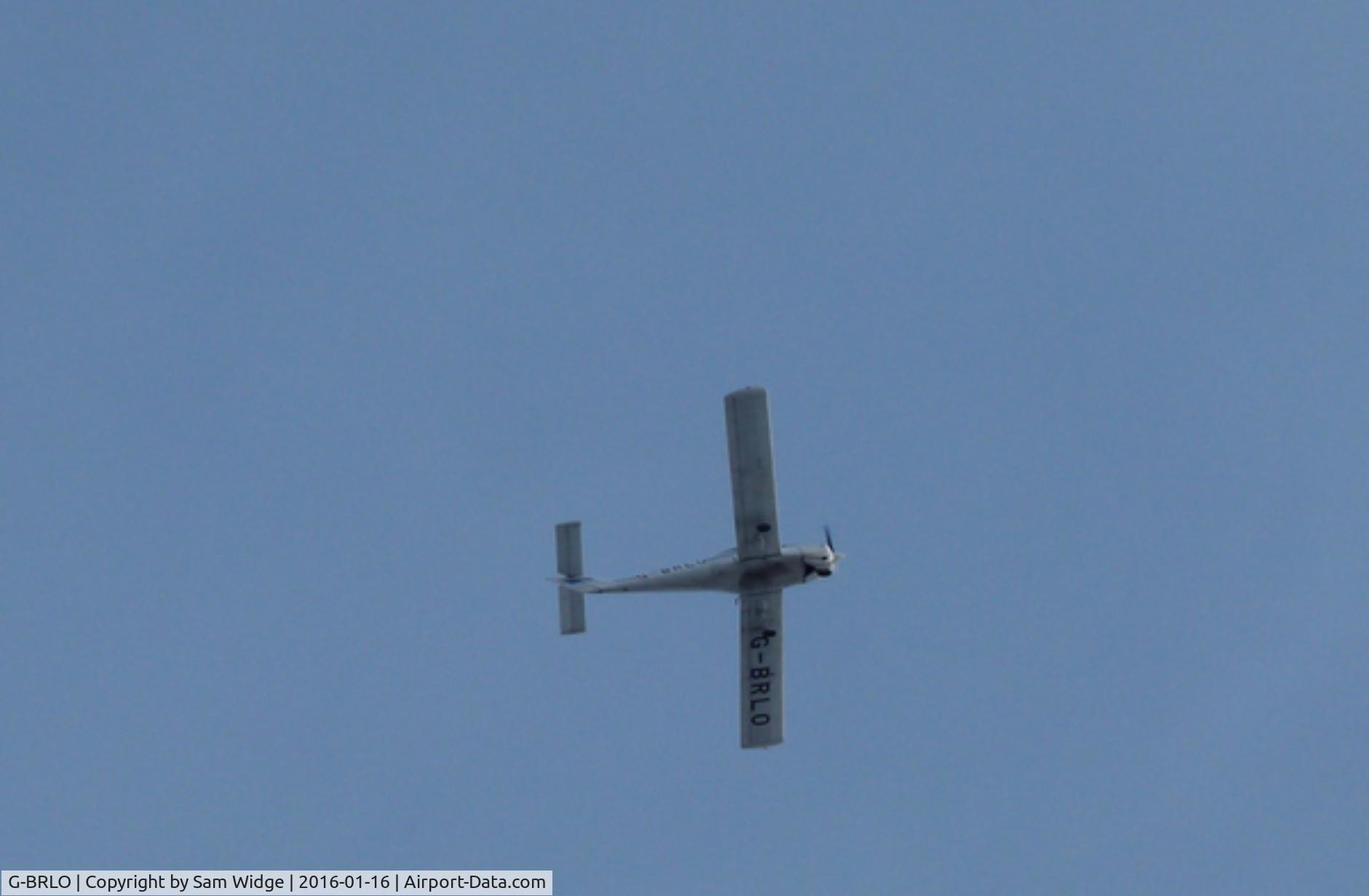 G-BRLO, 1978 Piper PA-38-112 Tomahawk Tomahawk C/N 38-78A0621, Flying over Seaham Golf Club on a cold but sunny January day