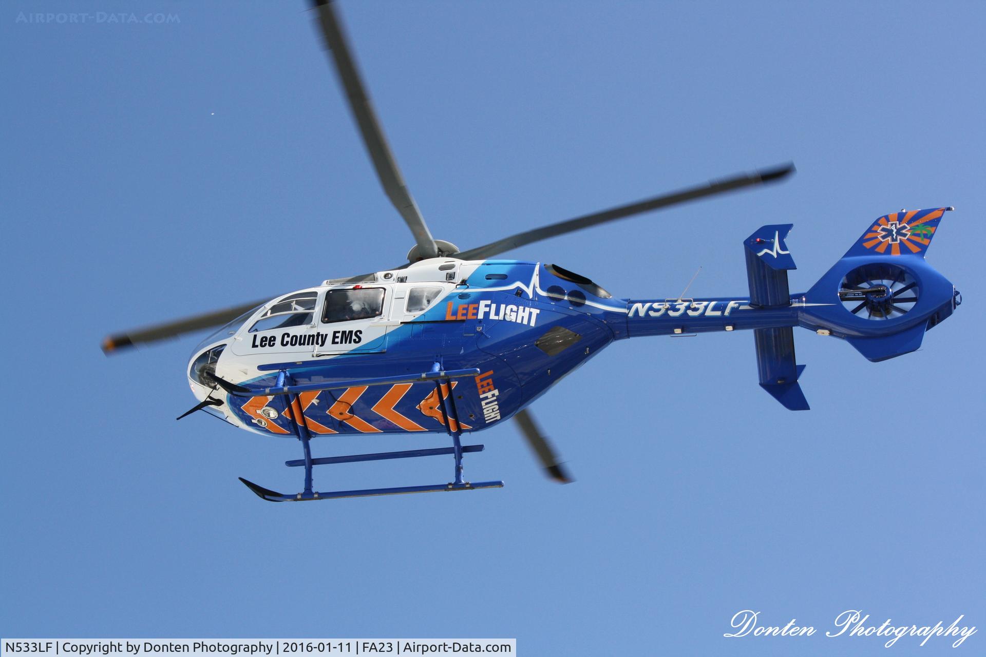 N533LF, 2004 Eurocopter EC-135P-2 C/N 0344, Lee Flight (N533LF) lands on the helipad at Sarasota Memorial Hospital