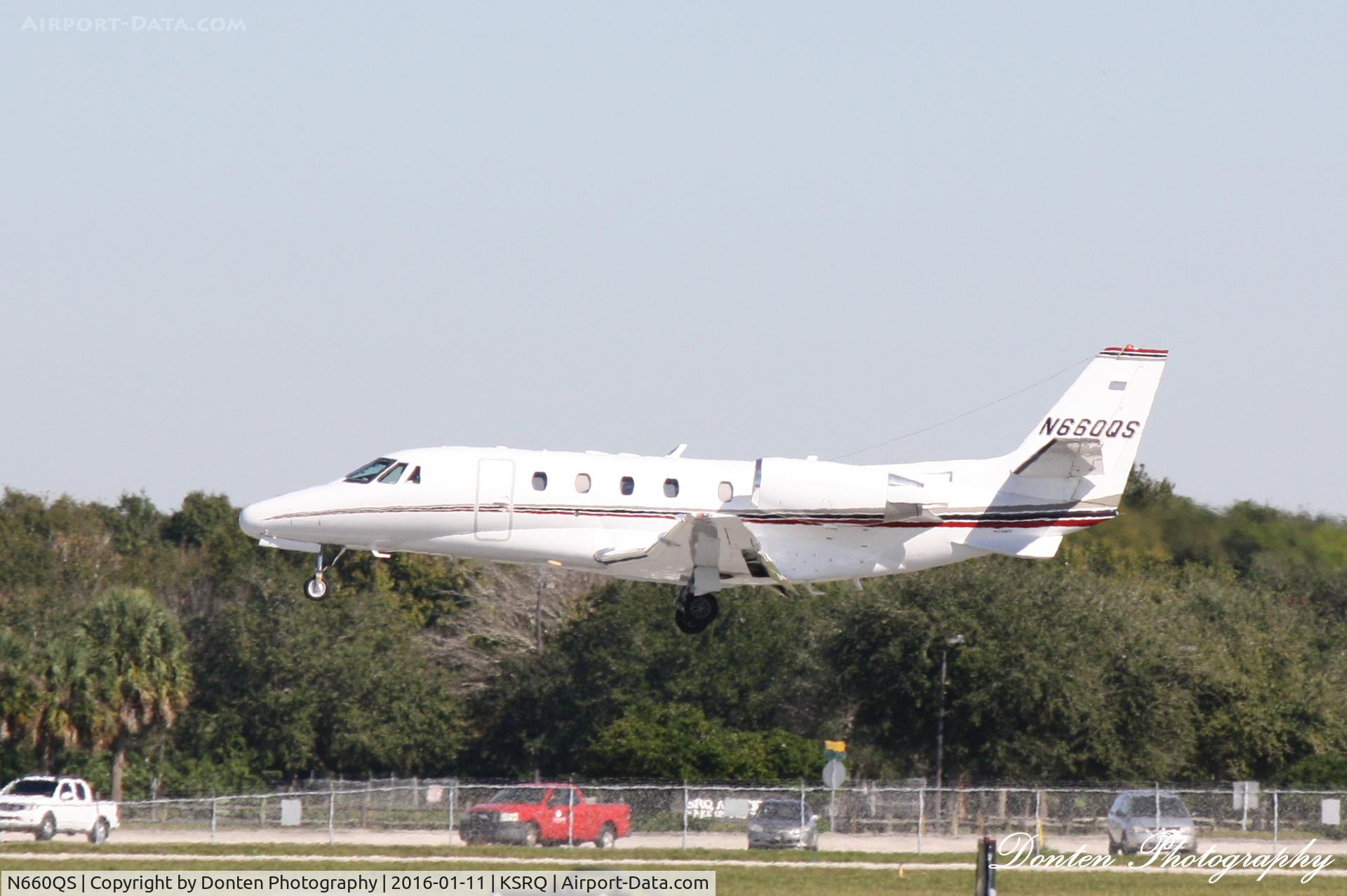 N660QS, 2006 Cessna 560XLS Citation Excel C/N 560-5647, Execjet Flight 660 (N660QS) arrives at Sarasota-Bradenton International Airport following flight from Addison Airport
