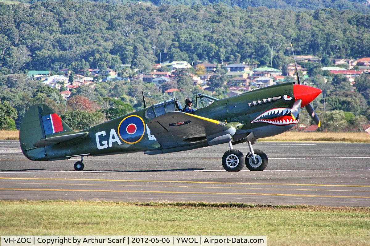 VH-ZOC, 1943 Curtiss Wright P-40N Warhawk C/N 28449, VH-ZOC Albion Park NSW may 2012