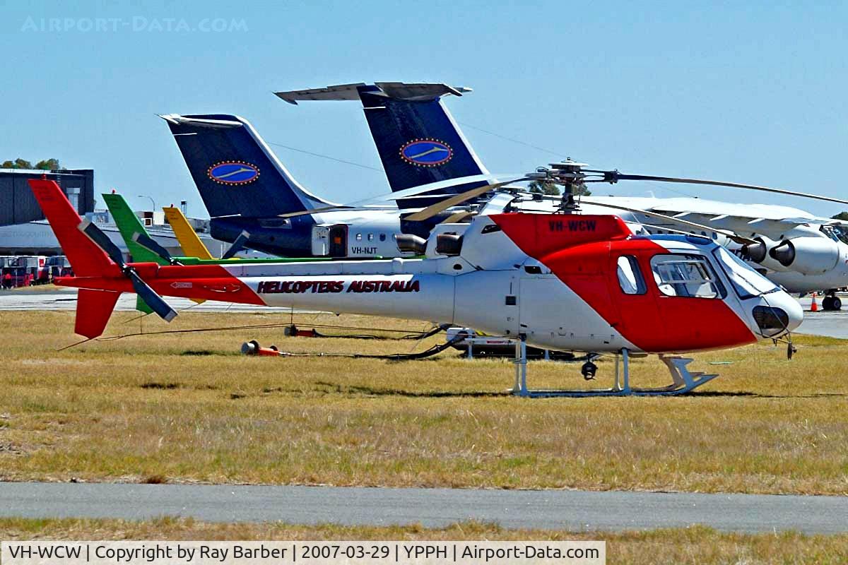 VH-WCW, 1991 Eurocopter AS-350BA Ecureuil C/N 2486, Eurocopter AS.350BA Ecureuil [2486] (Helicopters Australia) Perth-International~VH 29/03/2007