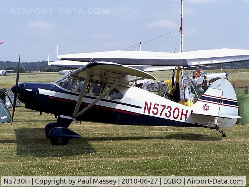 N5730H, 1949 Piper PA-16 Clipper C/N 16-342, @ the 100 years of flying @ Wolverhampton's Airfields anniversary fly-in.