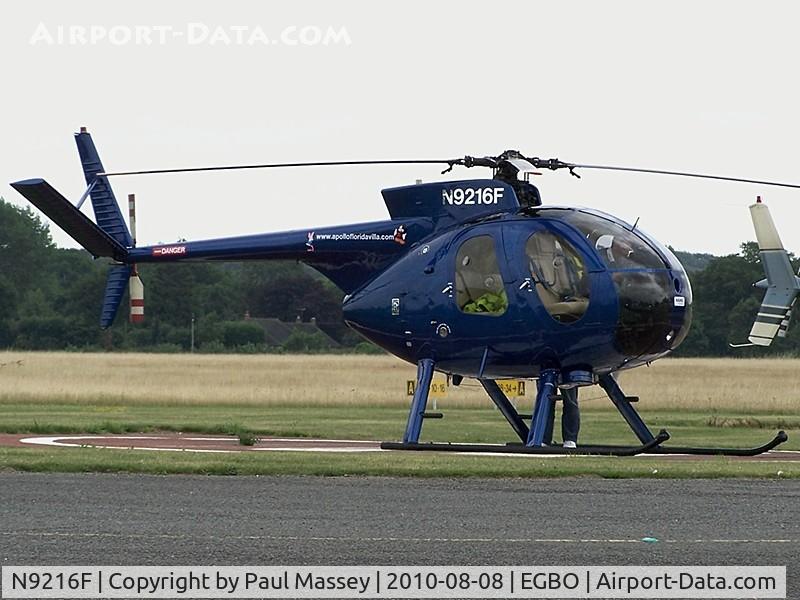 N9216F, 1974 Hughes 369HS C/N 940649S, @ Wolverhampton (Halfpenny Green).