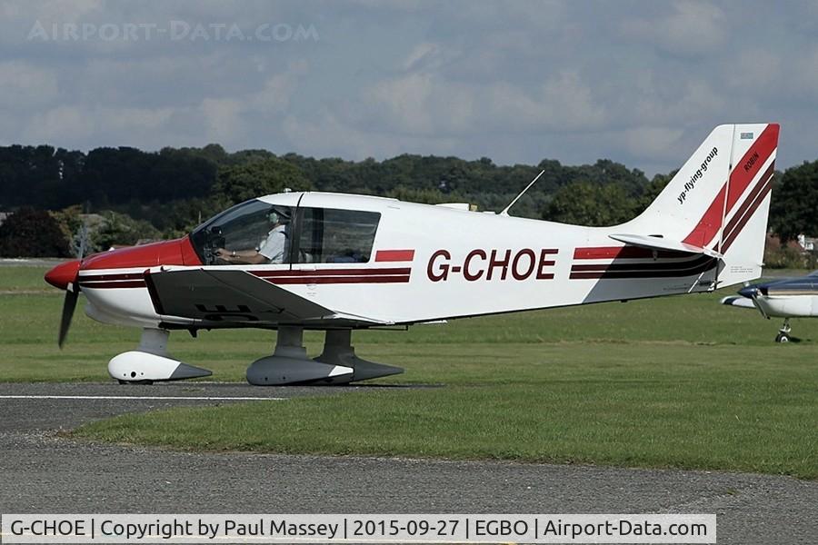 G-CHOE, 1975 Robin DR-400-140B Major C/N 1046, @ Wolverhampton (Halfpenny Green). ex:-F-BXJO.