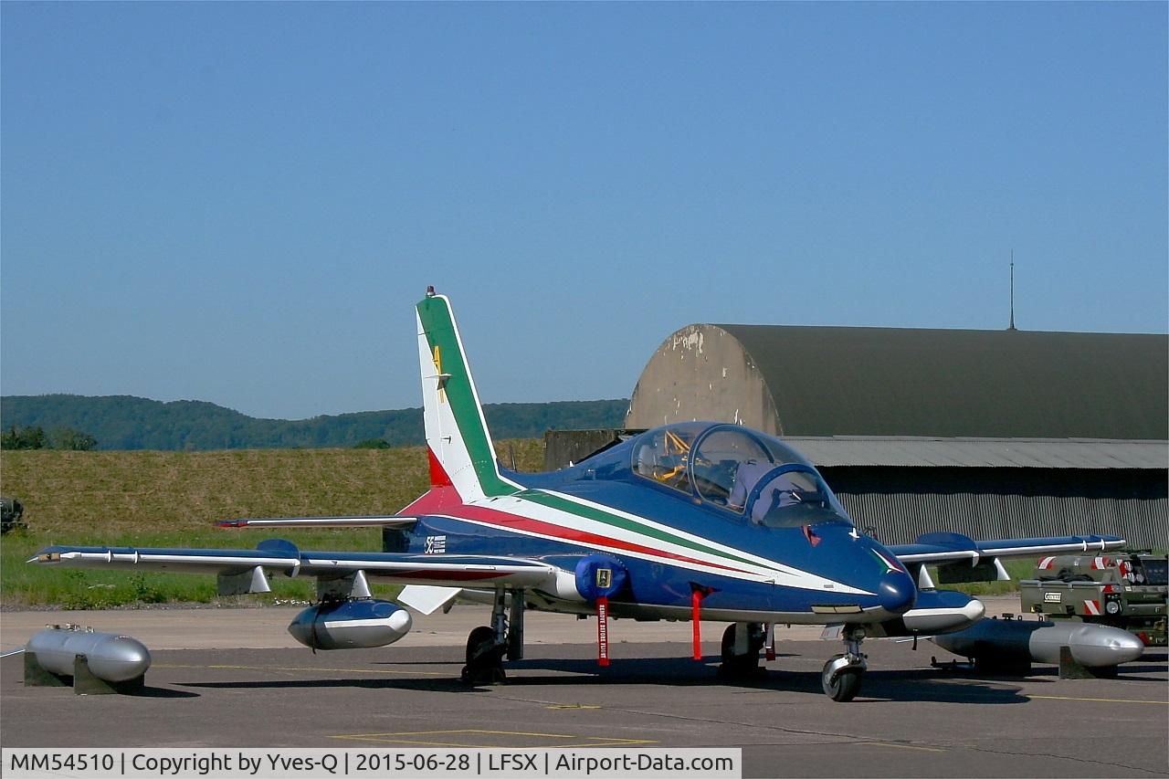 MM54510, Aermacchi MB-339PAN C/N 6726/121/AA058, Italian Air Force Aermacchi MB-339PAN, N°1 of Frecce Tricolori Aerobatic Team 2015, Static display, Luxeuil-Saint Sauveur Air Base 116 (LFSX) Open day 2015