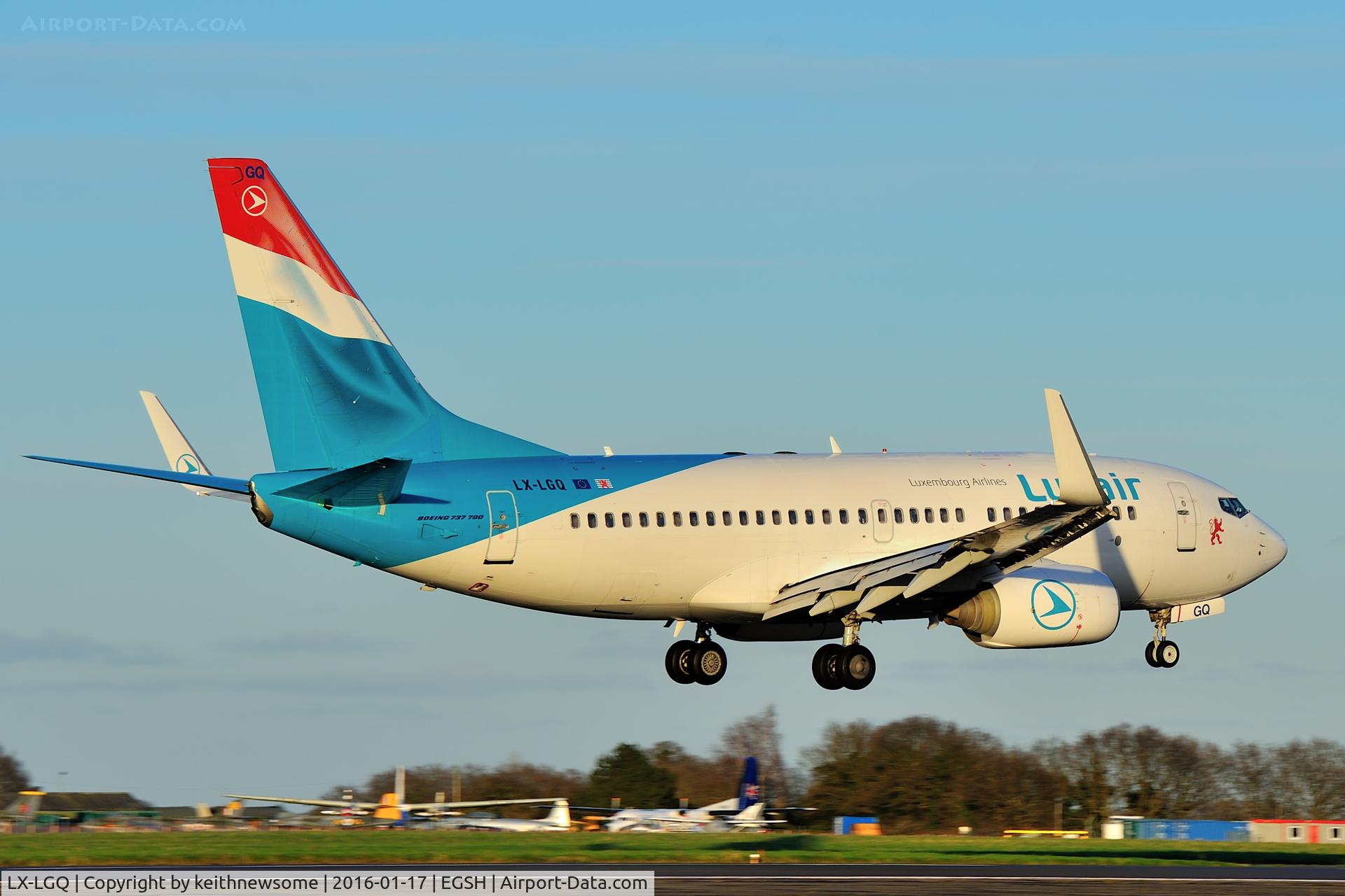 LX-LGQ, 2004 Boeing 737-7C9 C/N 33802, Afternoon Arrival.