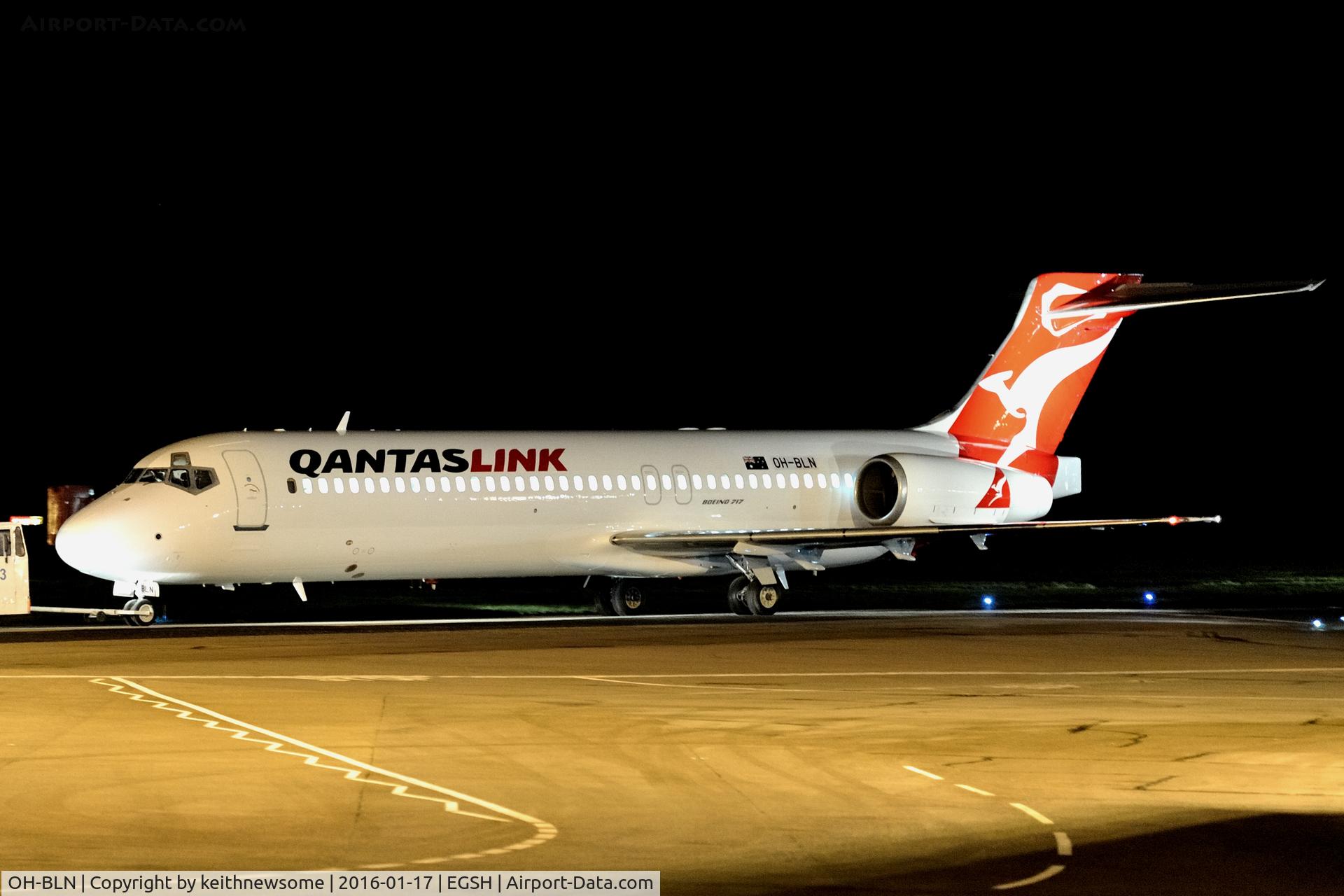 OH-BLN, 1999 Boeing 717-2K9 C/N 55053, Removed from spray shop.