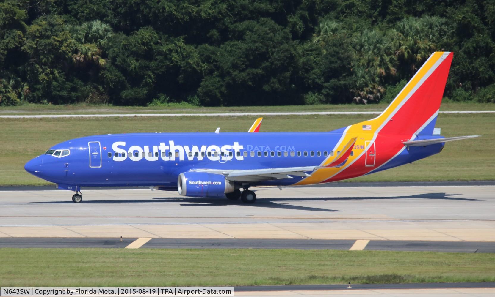 N643SW, 1997 Boeing 737-3H4 C/N 27716, Southwest