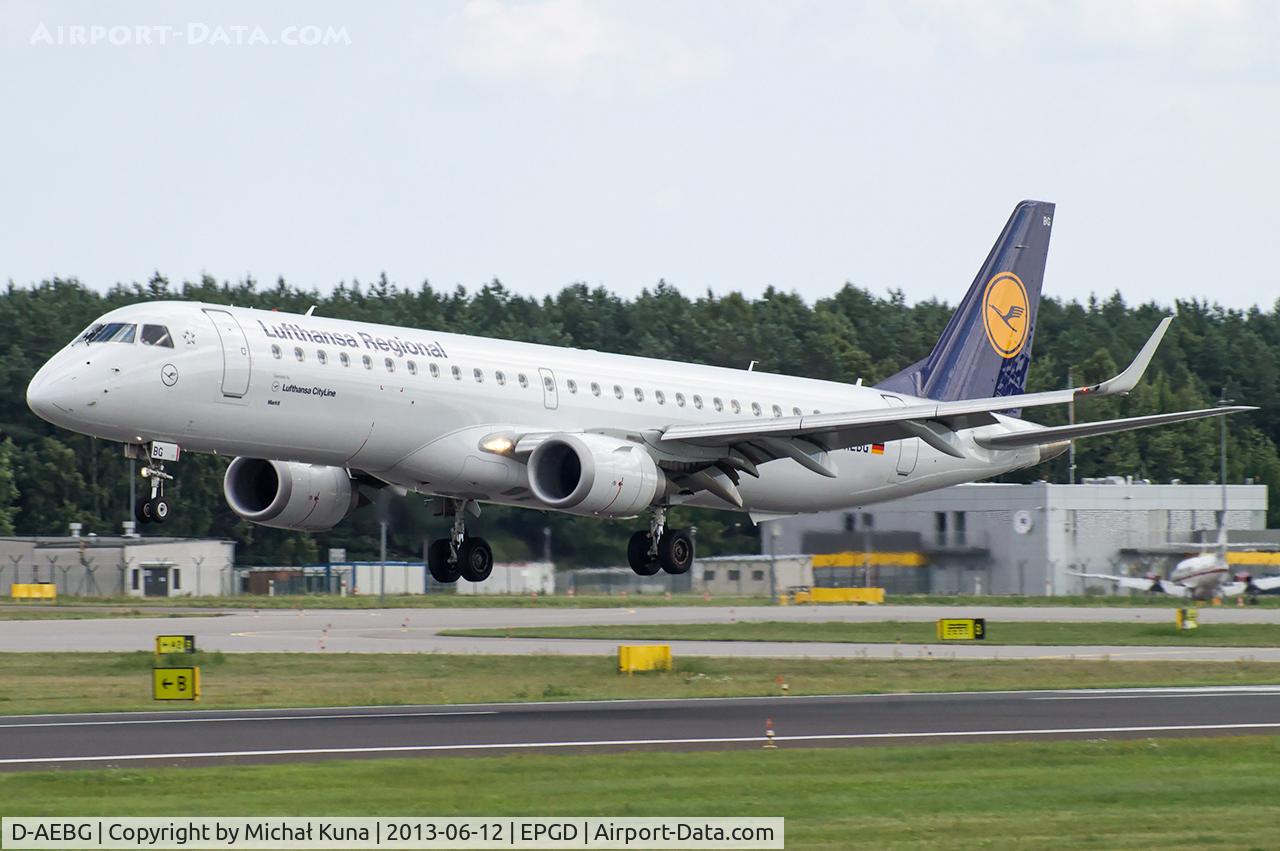 D-AEBG, 2011 Embraer 195LR (ERJ-190-200LR) C/N 19000423, Lech Walesa Airport , Gdansk , Poland