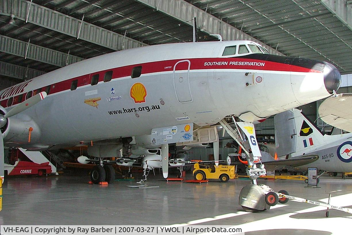VH-EAG, 1955 Lockheed L-1049F Super Constellation C/N 4176, Lockheed C-121C Super Constellation [4176] Wollongong-Illawarra Regional~VH 27/03/2007