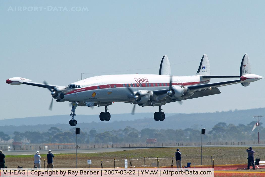 VH-EAG, 1955 Lockheed L-1049F Super Constellation C/N 4176, Lockheed C-121C Super Constellation [4176] Avalon~VH 22/03/2007