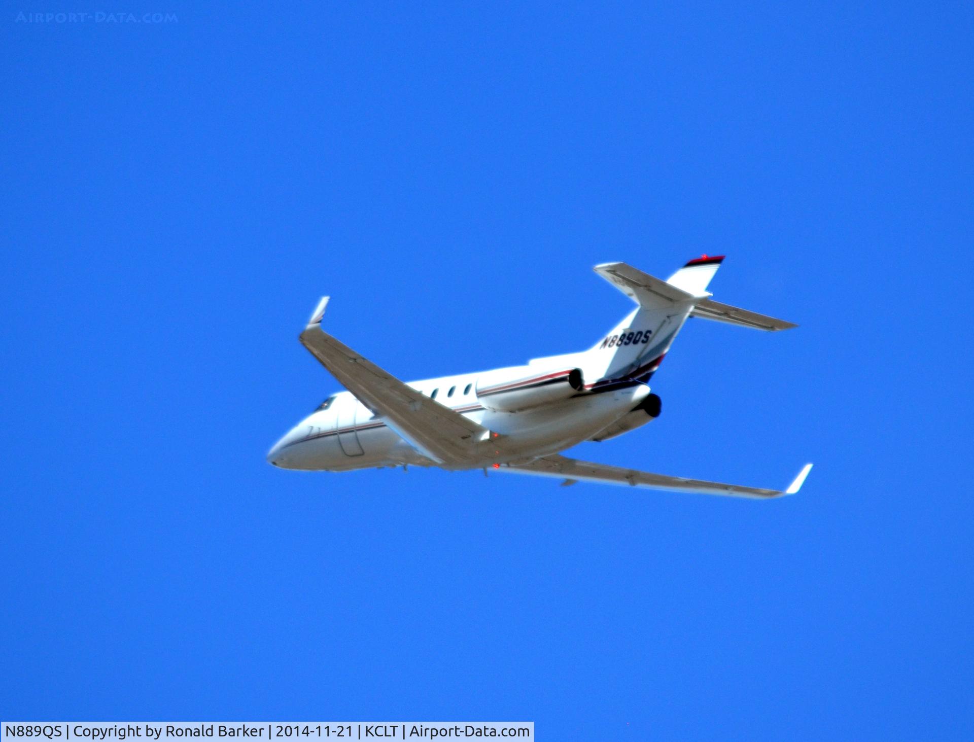 N889QS, 2007 Hawker Beechcraft Corp HAWKER 900XP C/N HA-0021, Departure CLT
