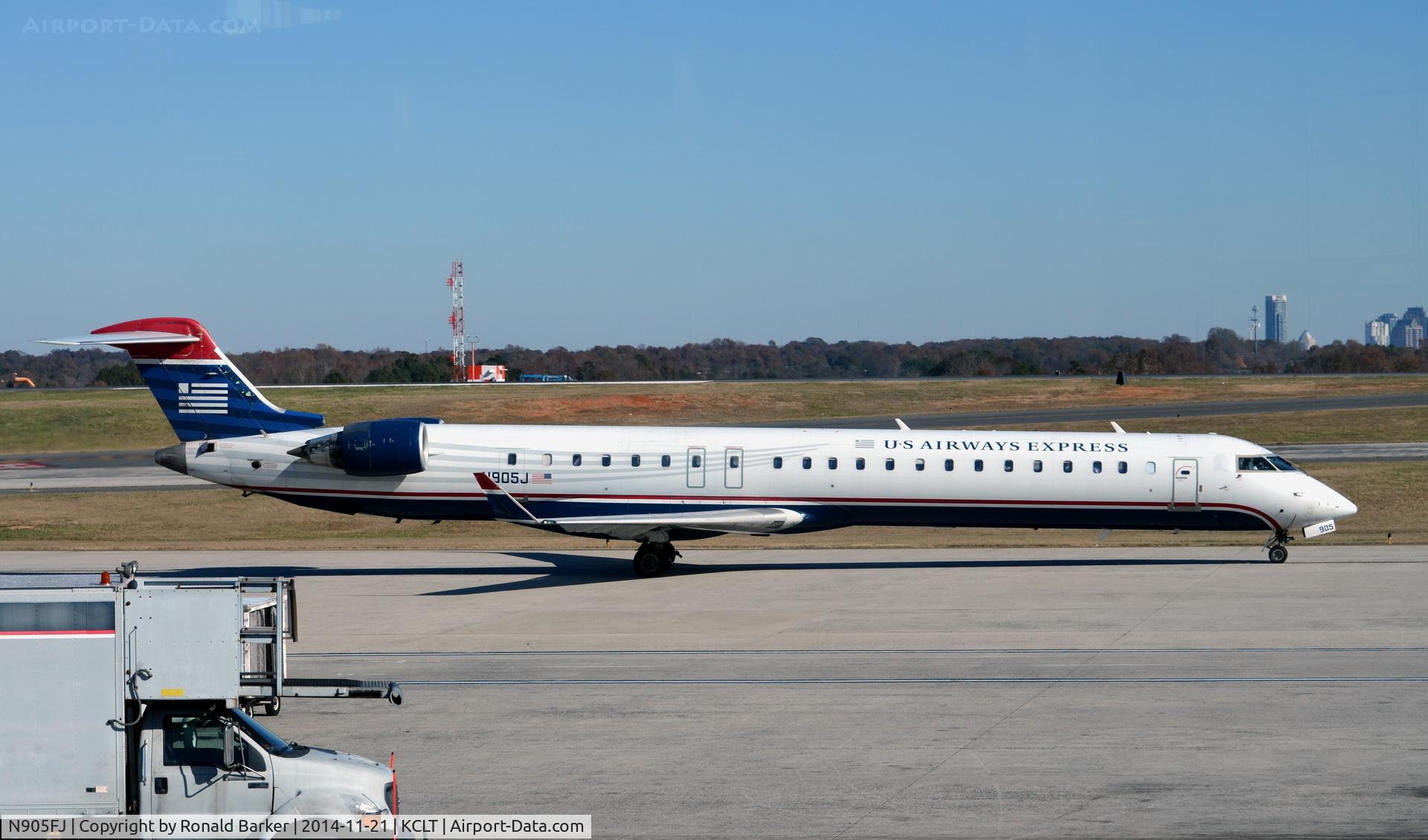 N905FJ, 2003 Bombardier CRJ-900 (CL-600-2D24) C/N 15005, Taxi CLT
