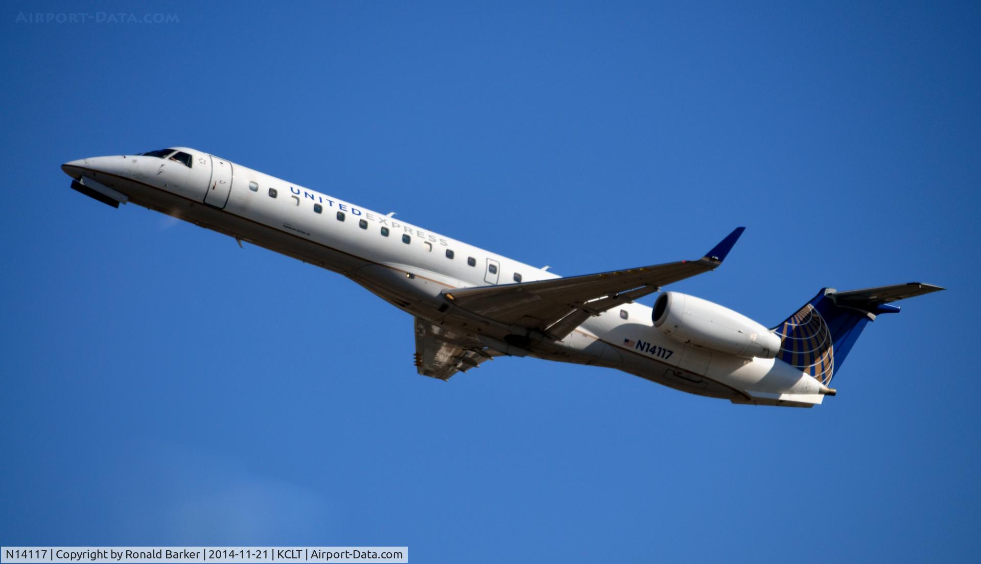 N14117, 2002 Embraer ERJ-145XR (EMB-145XR) C/N 145674, Departure CLT