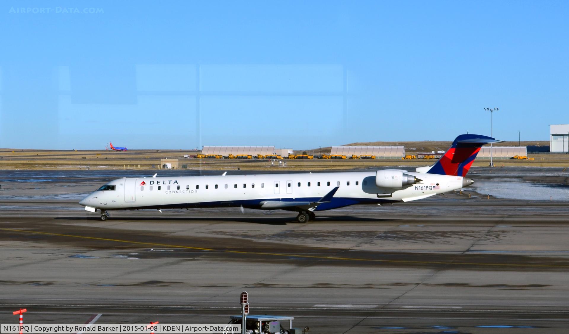 N161PQ, 2008 Bombardier CRJ-900ER (CL-600-2D24) C/N 15161, Taxi Denver
