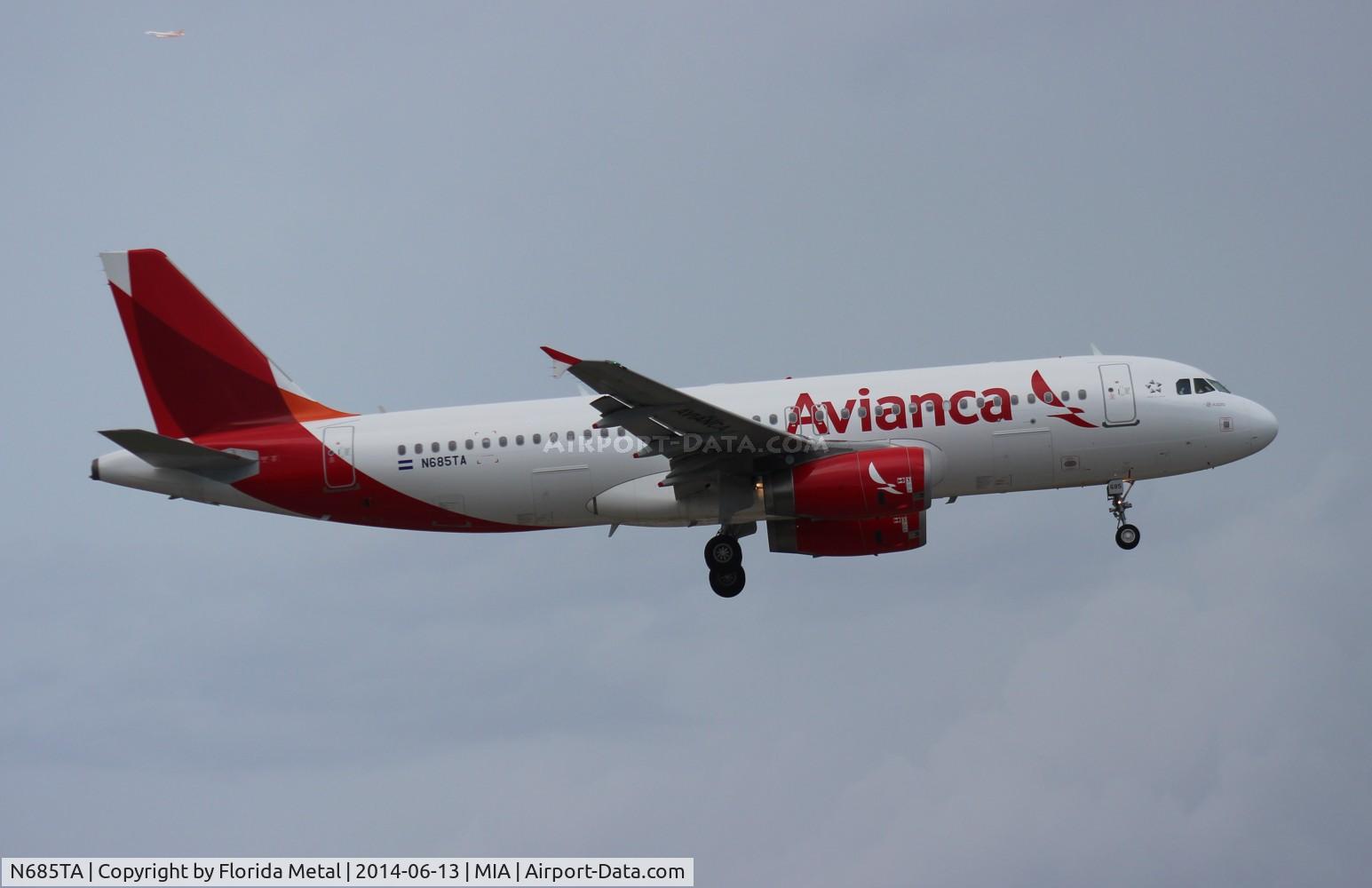 N685TA, 2012 Airbus A320-233 C/N 5068, Avianca A320
