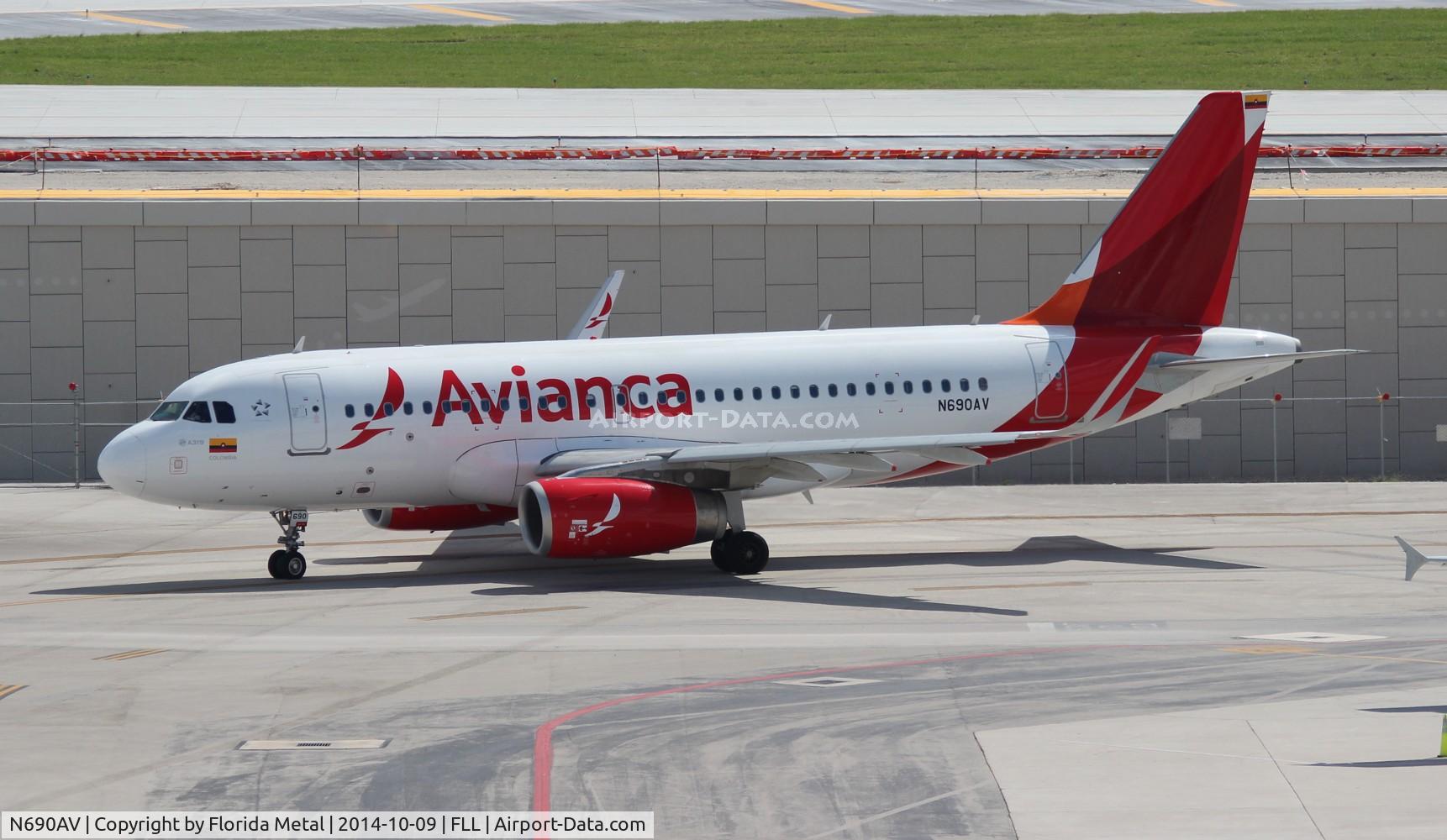 N690AV, 2014 Airbus A319-132 C/N 5944, Avianca