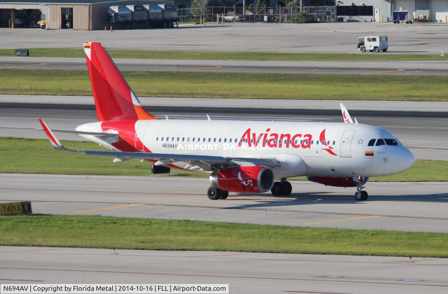 N694AV, 2014 Airbus A319-132 C/N 6068, Avianca