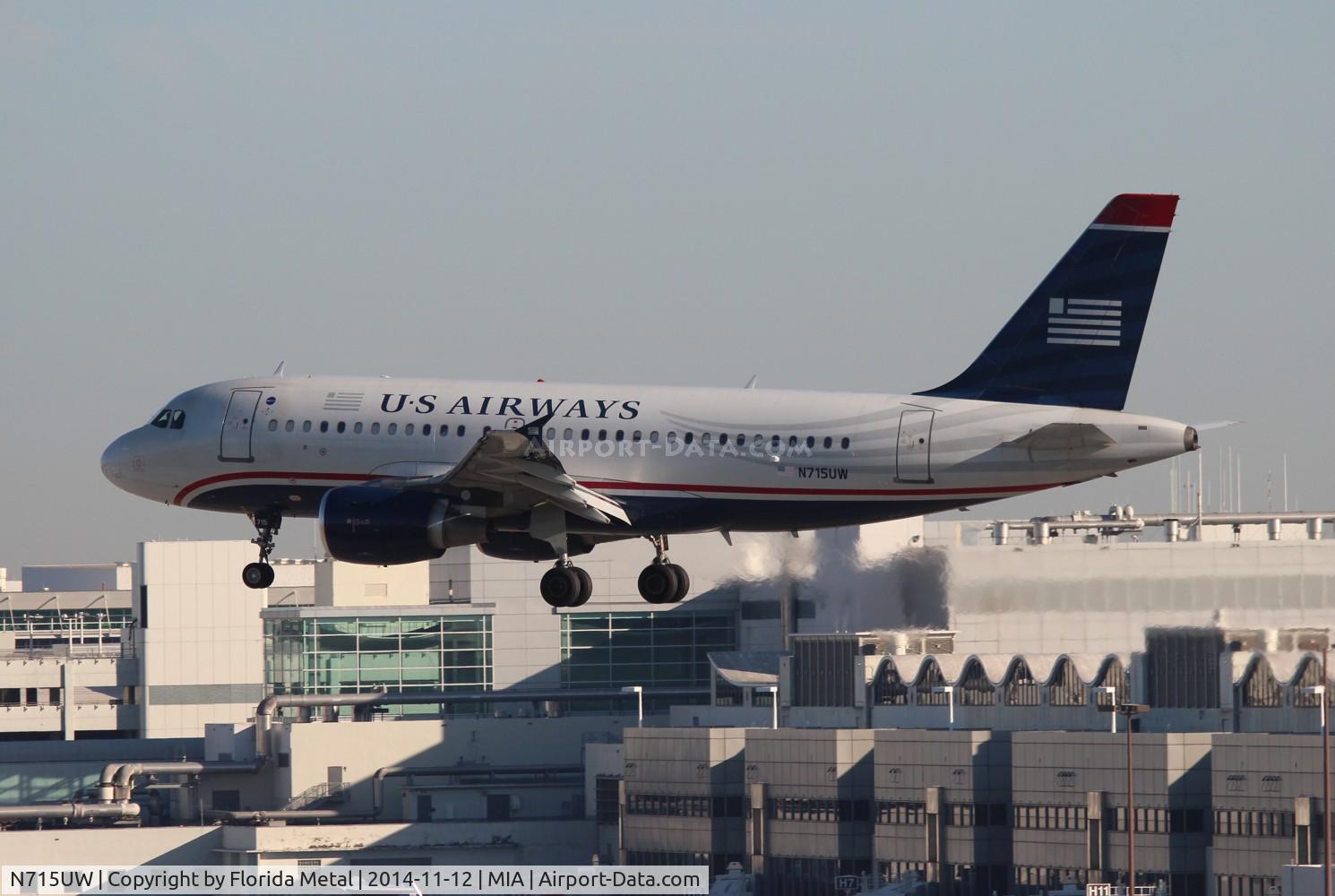 N715UW, 1999 Airbus A319-112 C/N 1051, US Airways A319