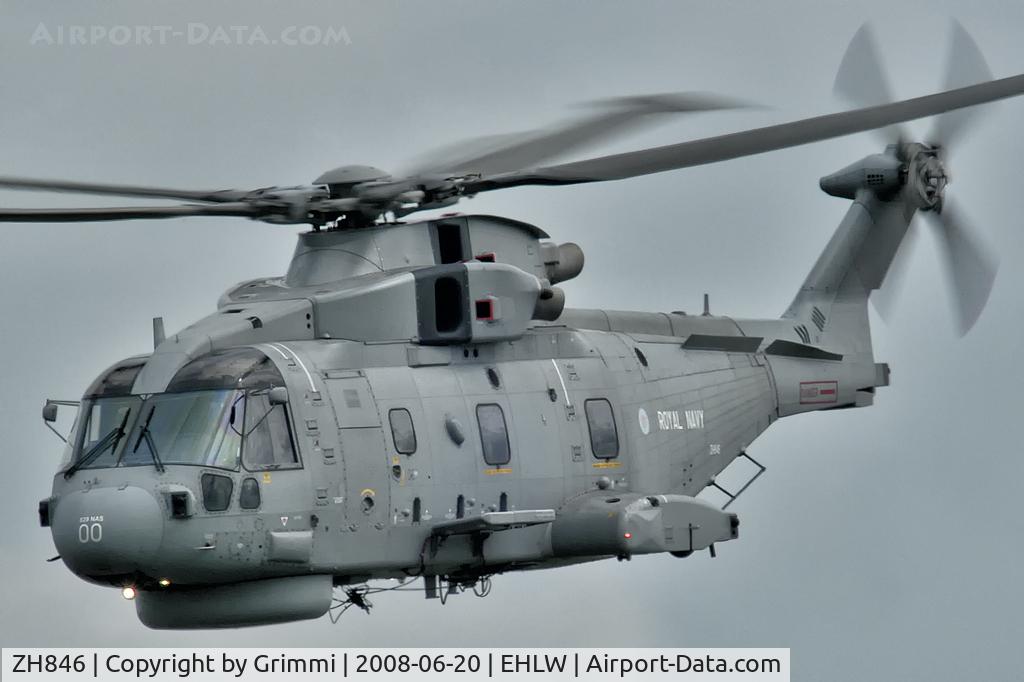 ZH846, AgustaWestland EH-101 Merlin HM1 (Mk111) C/N 50109/RN26, Impressive Display of this new generation Helicopter at Open Dagen 2008