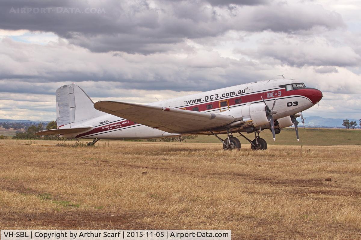 VH-SBL, 1942 Douglas DC3C-S1C3G (C-47A) C/N 12056, VH-SBL at Larras Lee NSW 2015