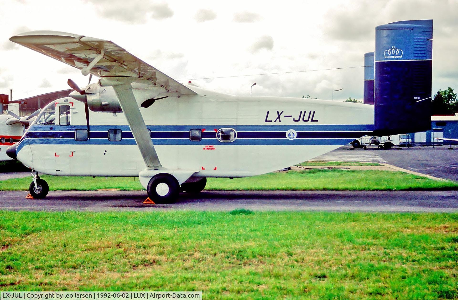 LX-JUL, 1975 Short SC-7 Skyvan 3-100 C/N SH.1943, Luxenbourg 2.6.92