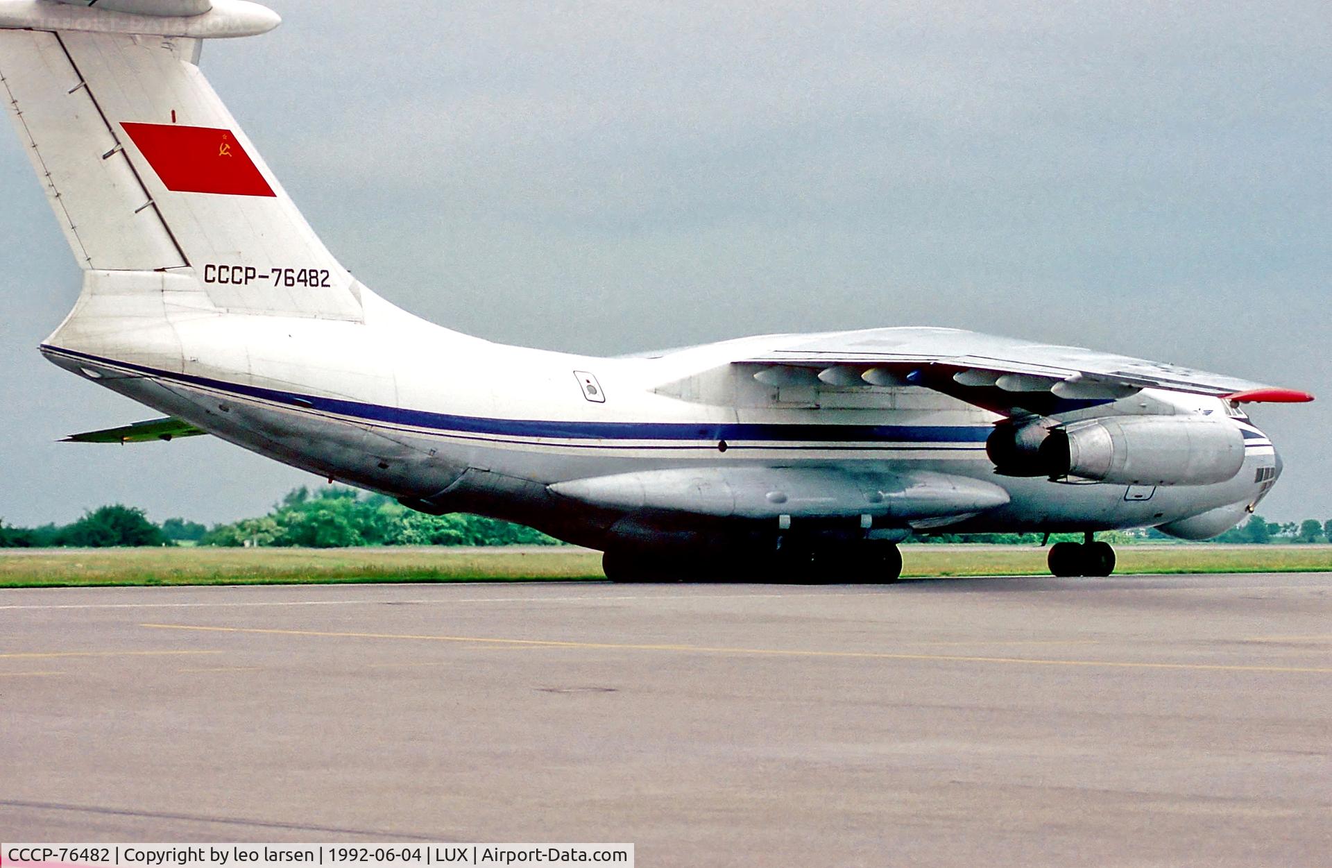 CCCP-76482, 1985 Ilyushin Il-76TD C/N 0053460832, Luxenbourg 4.6.92