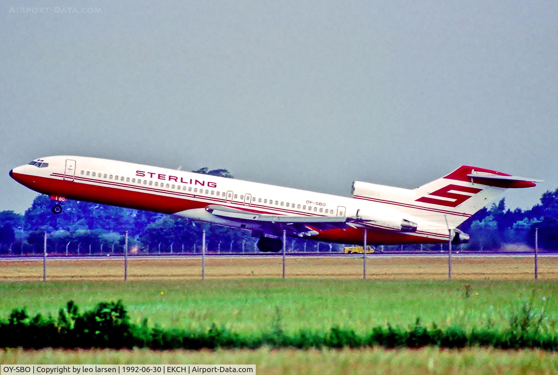 OY-SBO, 1988 Boeing 727-2K3 C/N 22770, Copenhagen 30.6.92
