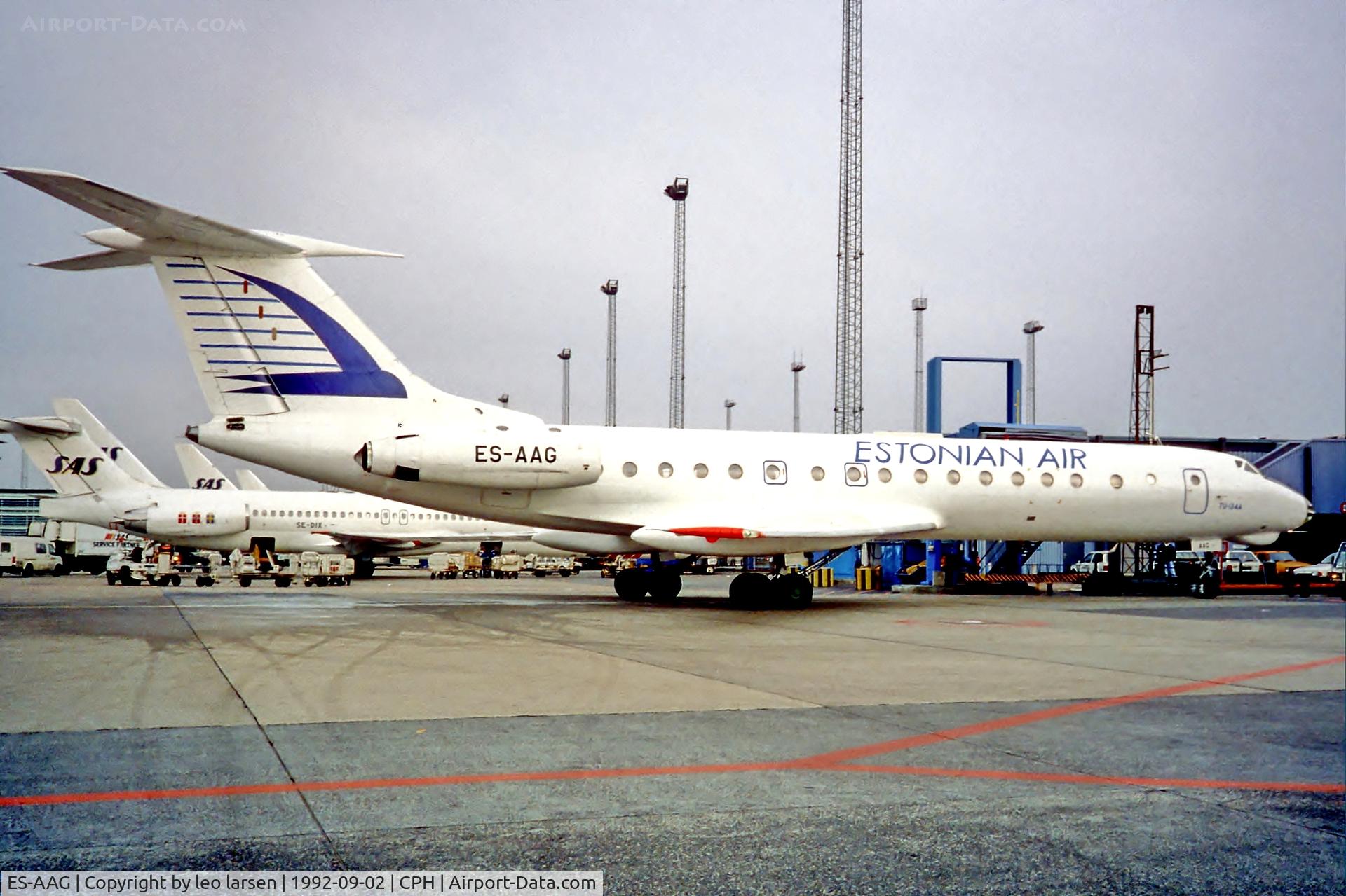 ES-AAG, 1977 Tupolev Tu-134A C/N 49907, Copenhagen 2.9.92