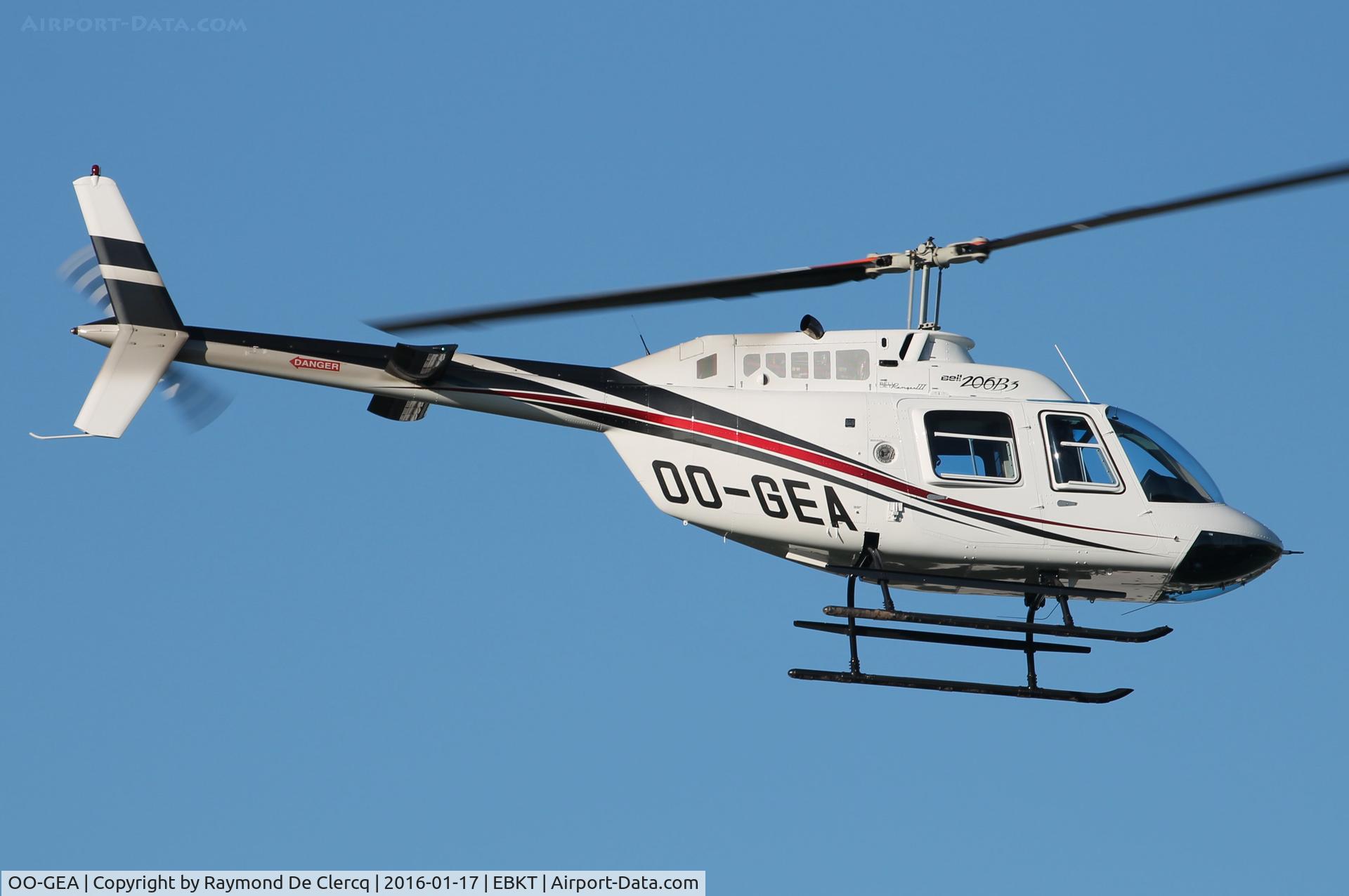 OO-GEA, 2009 Bell 206B-2 JetRanger II C/N 4680, About to land at Wevelgem.