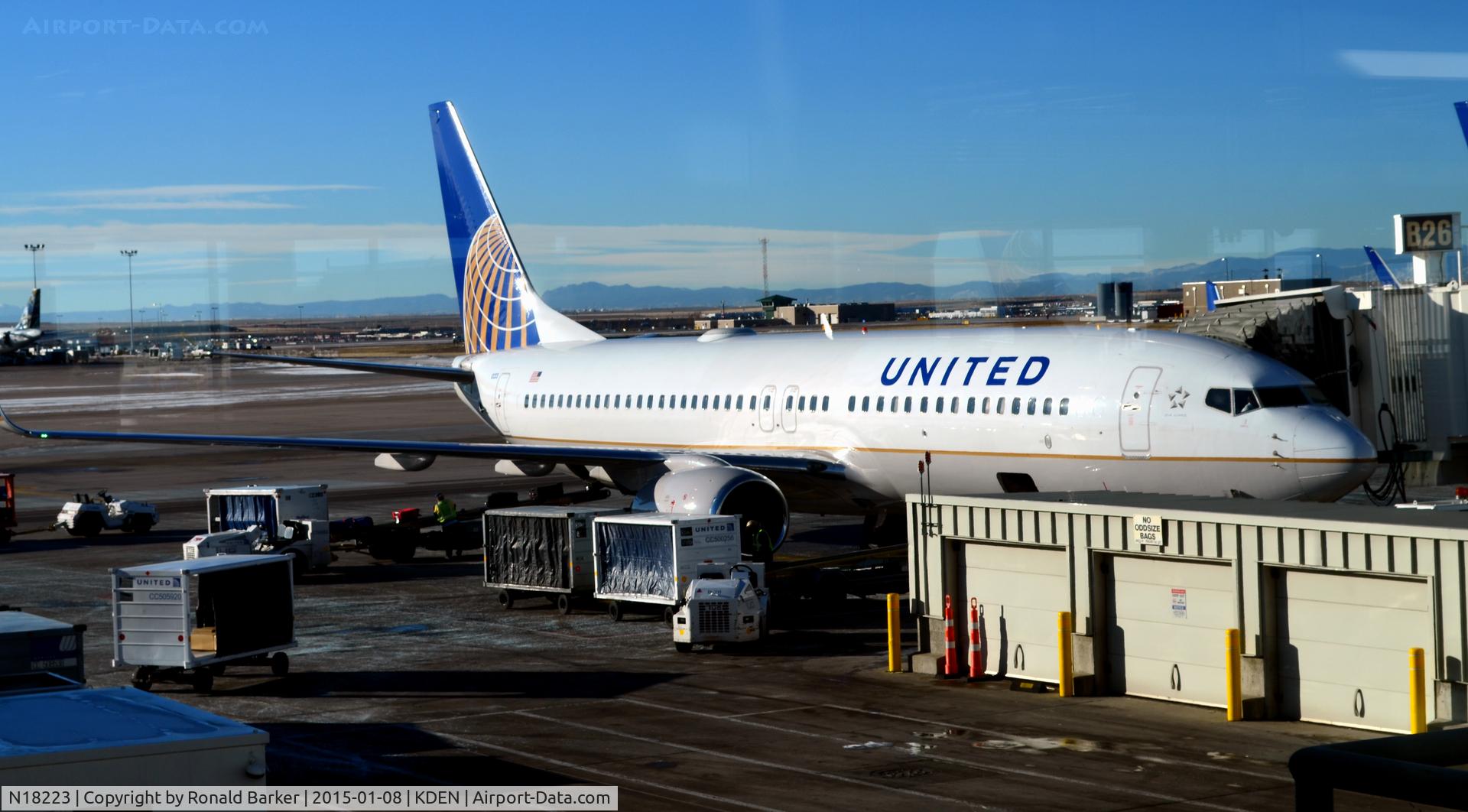 N18223, 1998 Boeing 737-824 C/N 28932, Gate B26 Denver