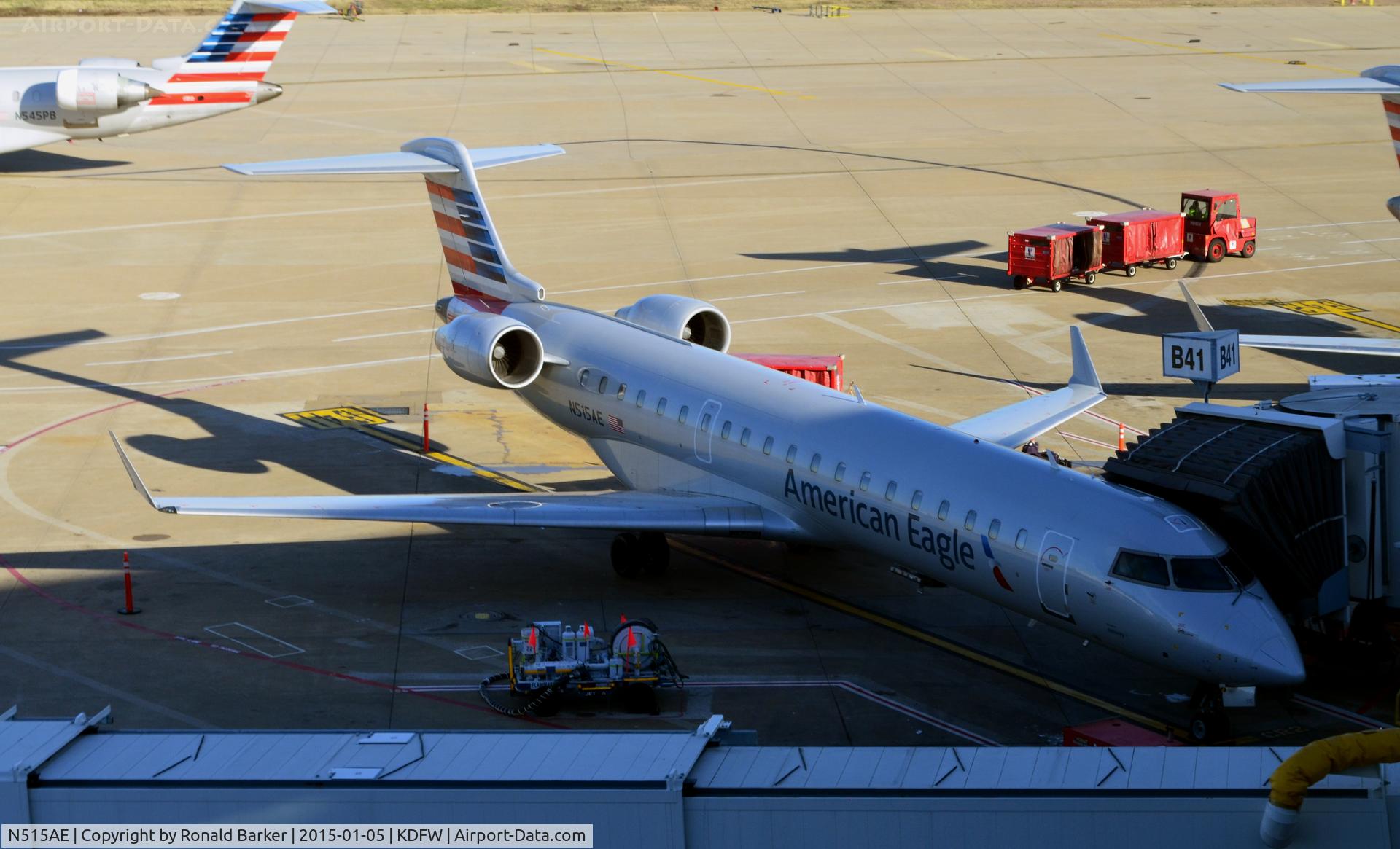 N515AE, 2003 Bombardier CRJ-701ER (CL-600-2C10) Regional Jet C/N 10121, Gate B41 DFW