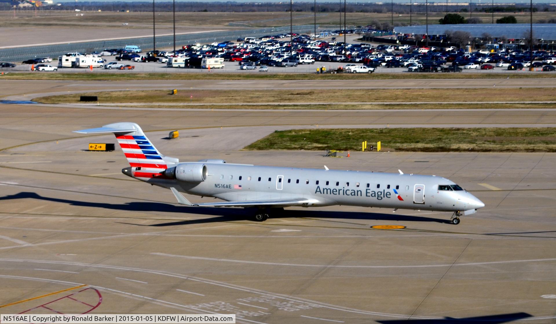 N516AE, 2003 Bombardier CRJ-701ER (CL-600-2C10) Regional Jet C/N 10123, Taxi DFW
