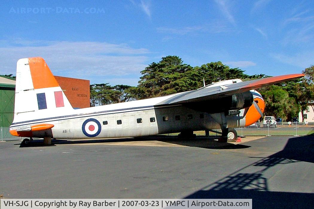 VH-SJG, 1946 Bristol 170 Freighter Mk.21E C/N 12807, Bristol B.170 Mk.21 Freighter [12799] RAAF Williams/Point Cook~VH 23/03/2007