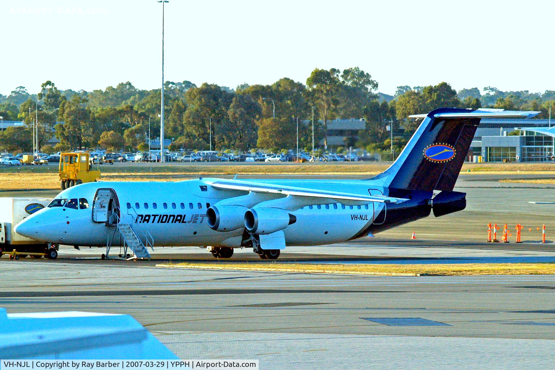 VH-NJL, 1992 British Aerospace BAe.146-300 C/N E3213, BAe 146-300 [E3213] (National Jet Systems) Perth-International~VH 29/03/2007